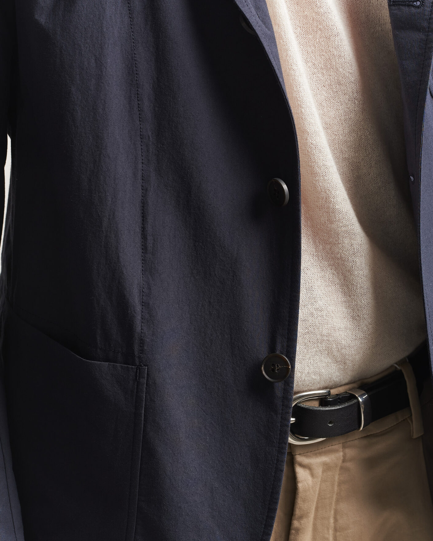 Hombres | Blazers | Sunspel | Lightweight Poplin Jacket Blazer Navy