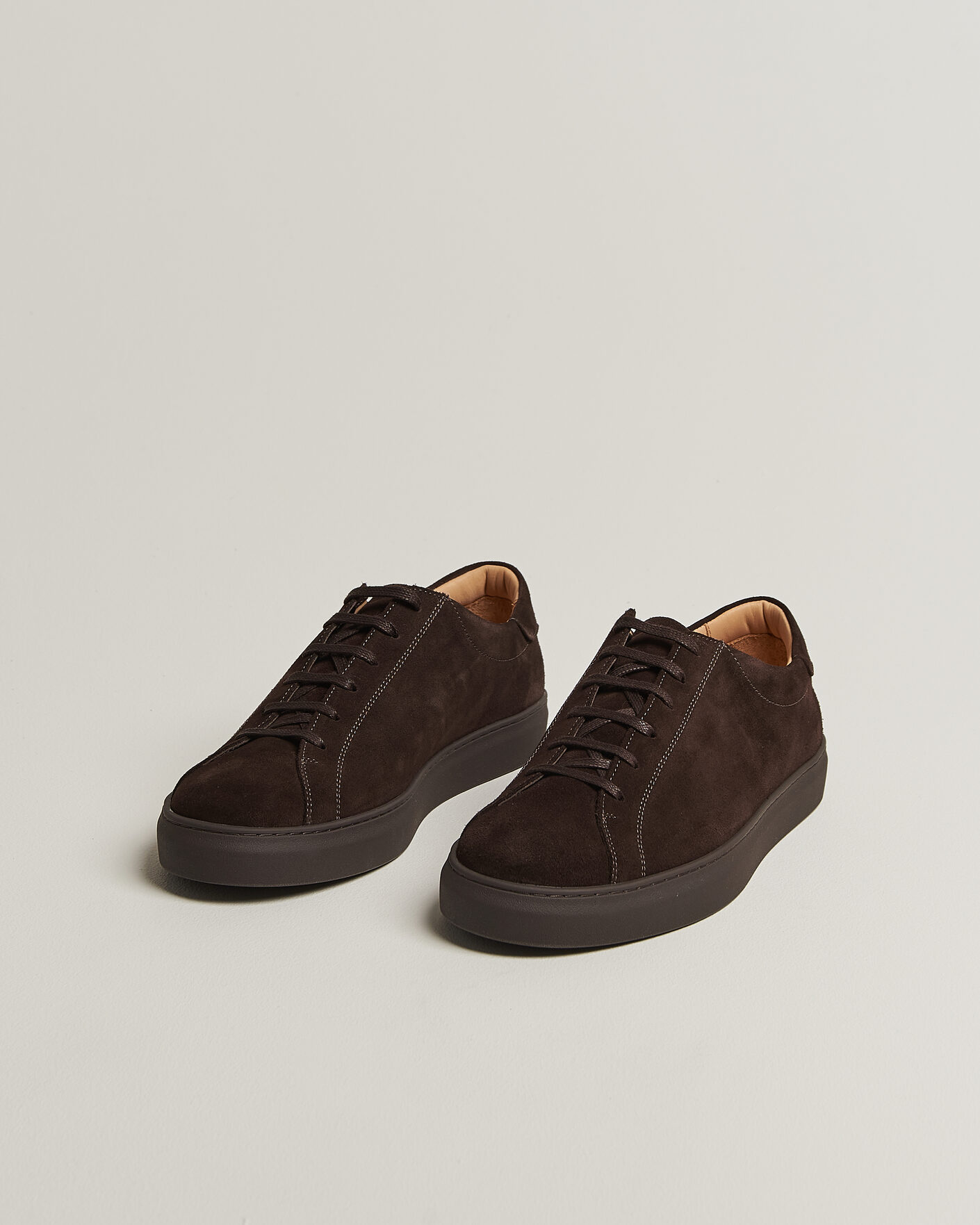 Hombres | Zapatillas | Myrqvist | Oaxen Monochrome III Sneakers Dark Brown Suede