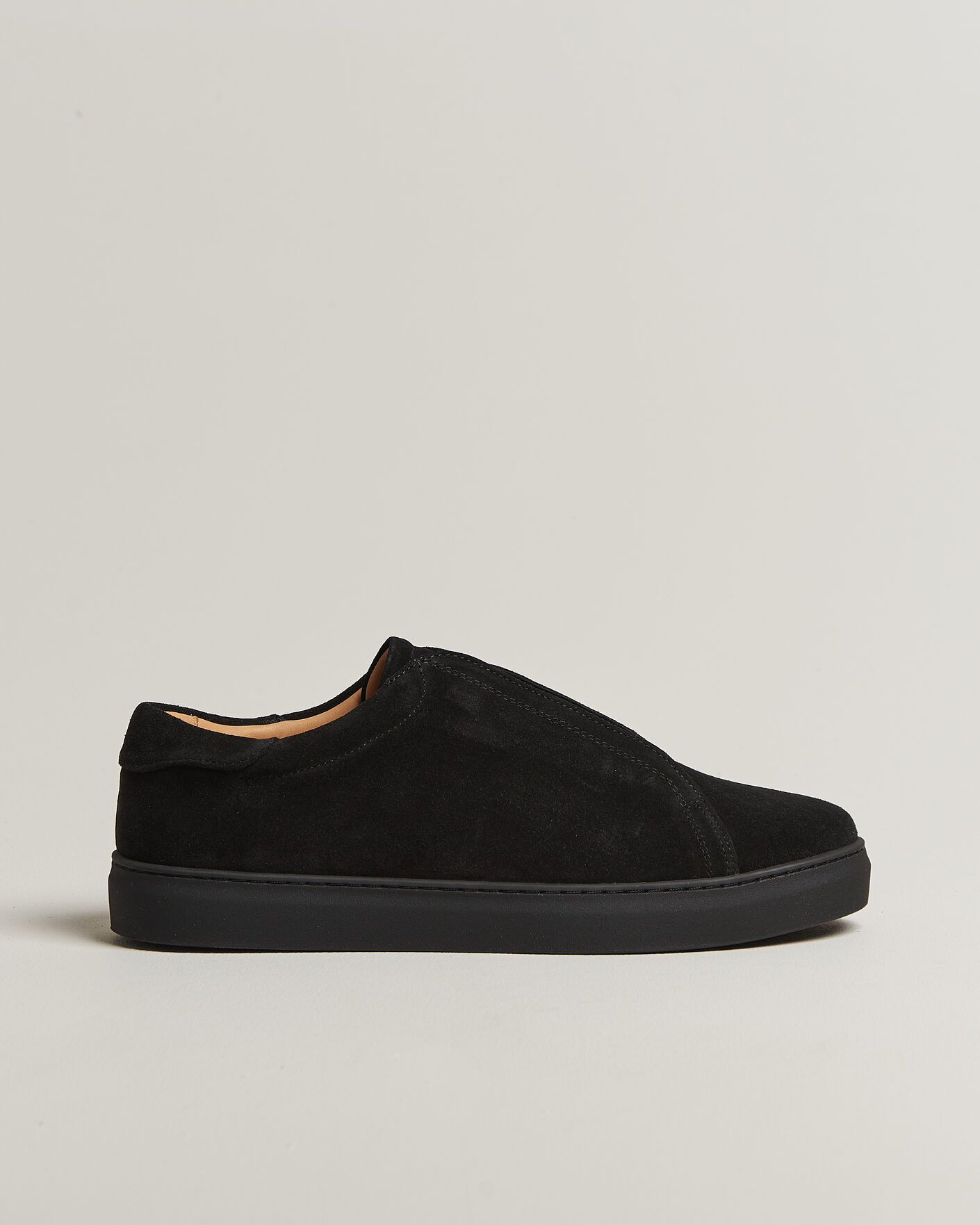 Hombres | Zapatillas | Myrqvist | Alnö Monochrome II Sneakers Black Suede