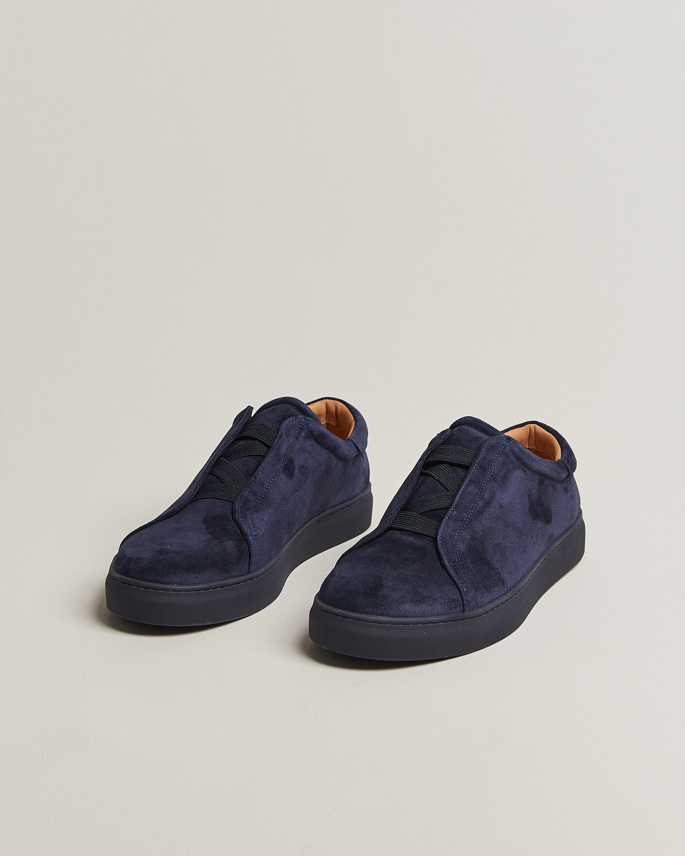 Hombres | Zapatillas | Myrqvist | Alnö Monochrome II Sneakers Midnight Blue Suede