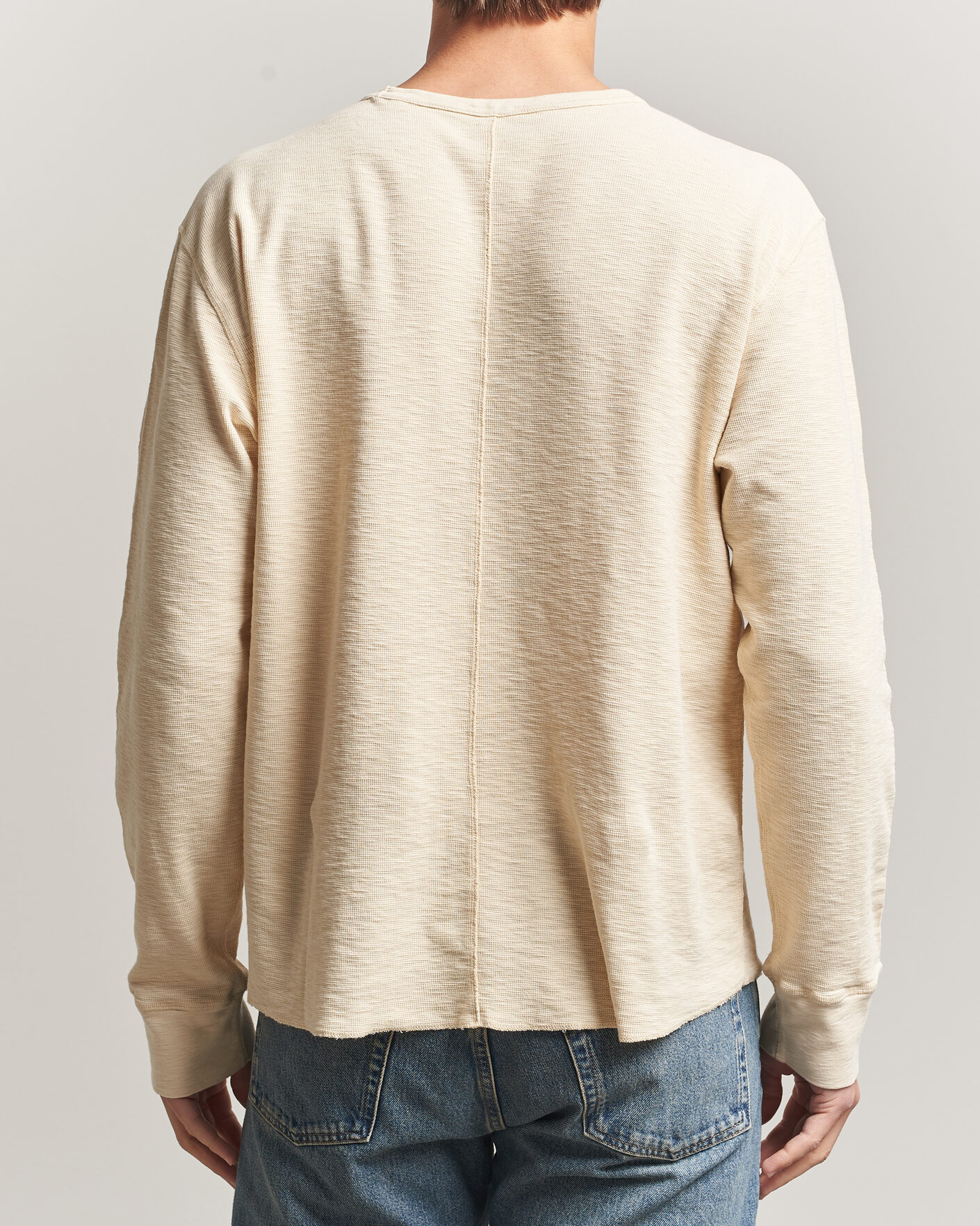 Hombres | Camisetas | Sunflower | Long Sleeve Waffle Tee Beige
