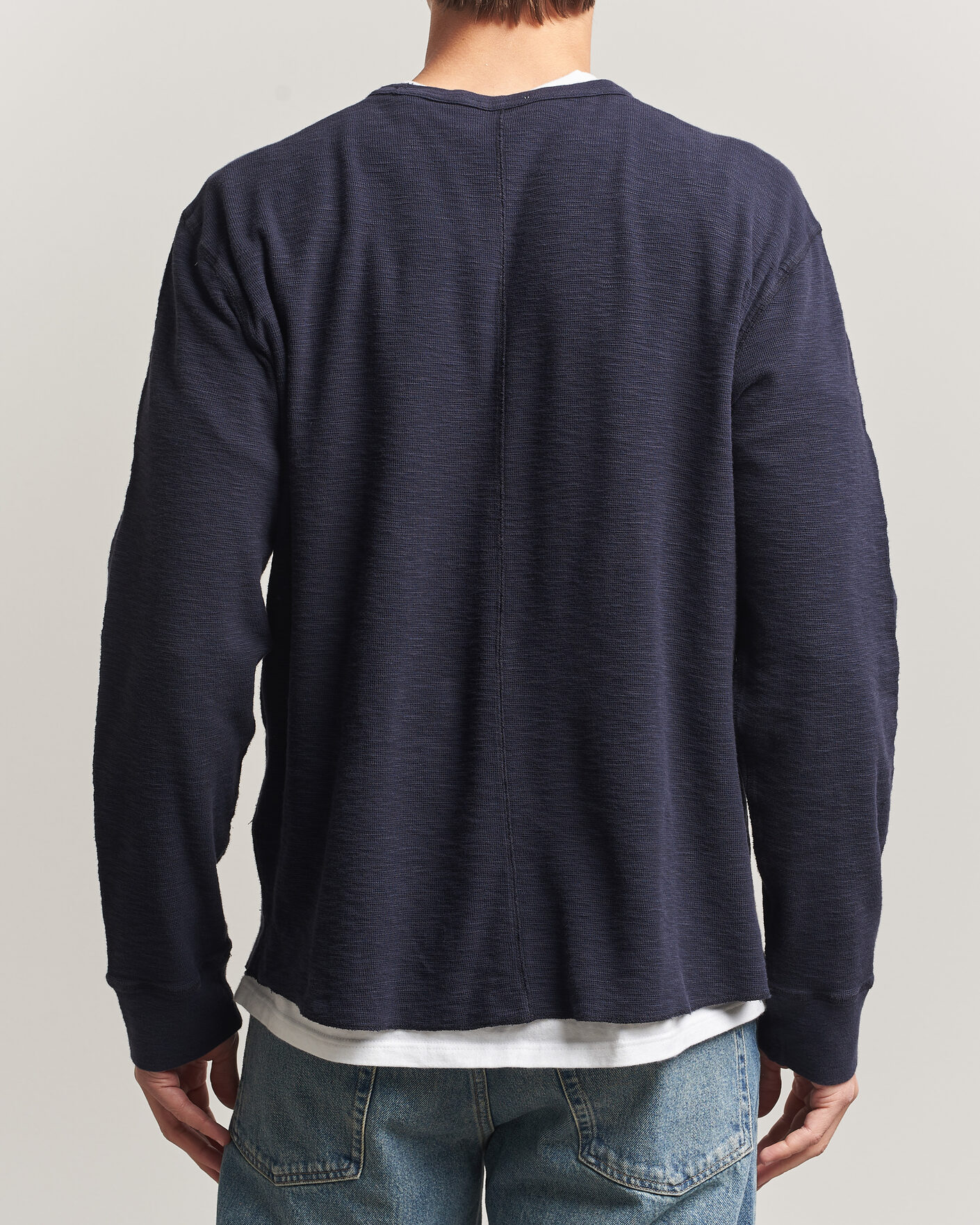 Hombres | Camisetas | Sunflower | Long Sleeve Waffle Tee Navy