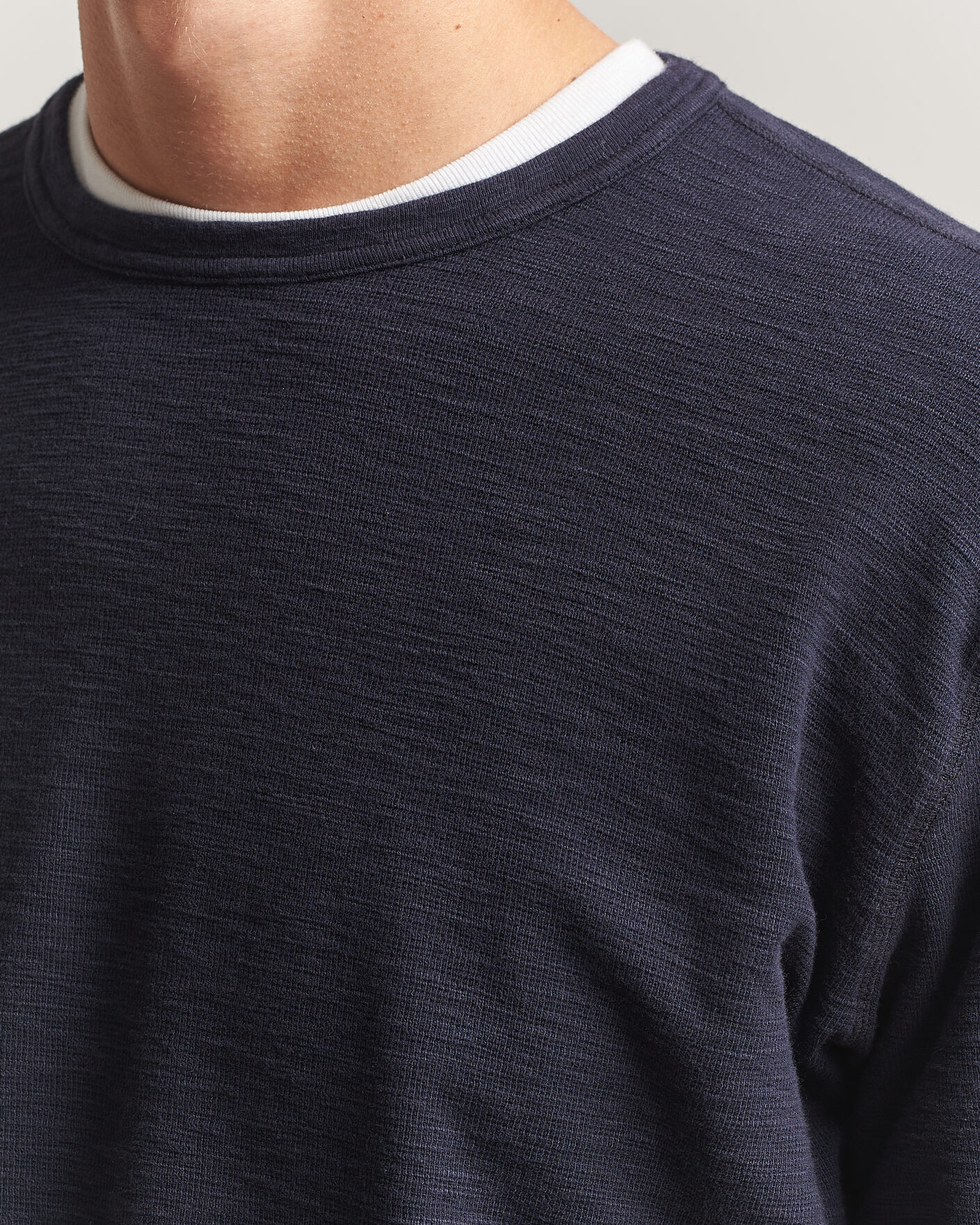 Hombres | Camisetas | Sunflower | Long Sleeve Waffle Tee Navy