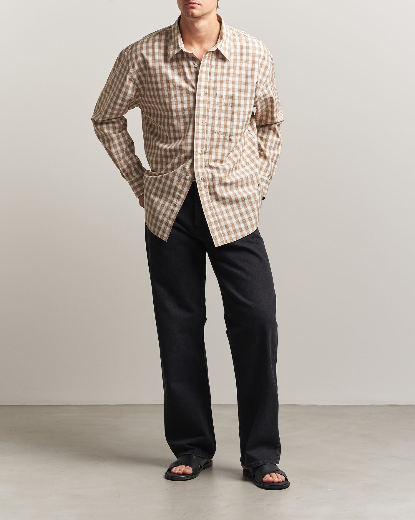 Hombres | Camisas | Sunflower | New Base Shirt Beige Check