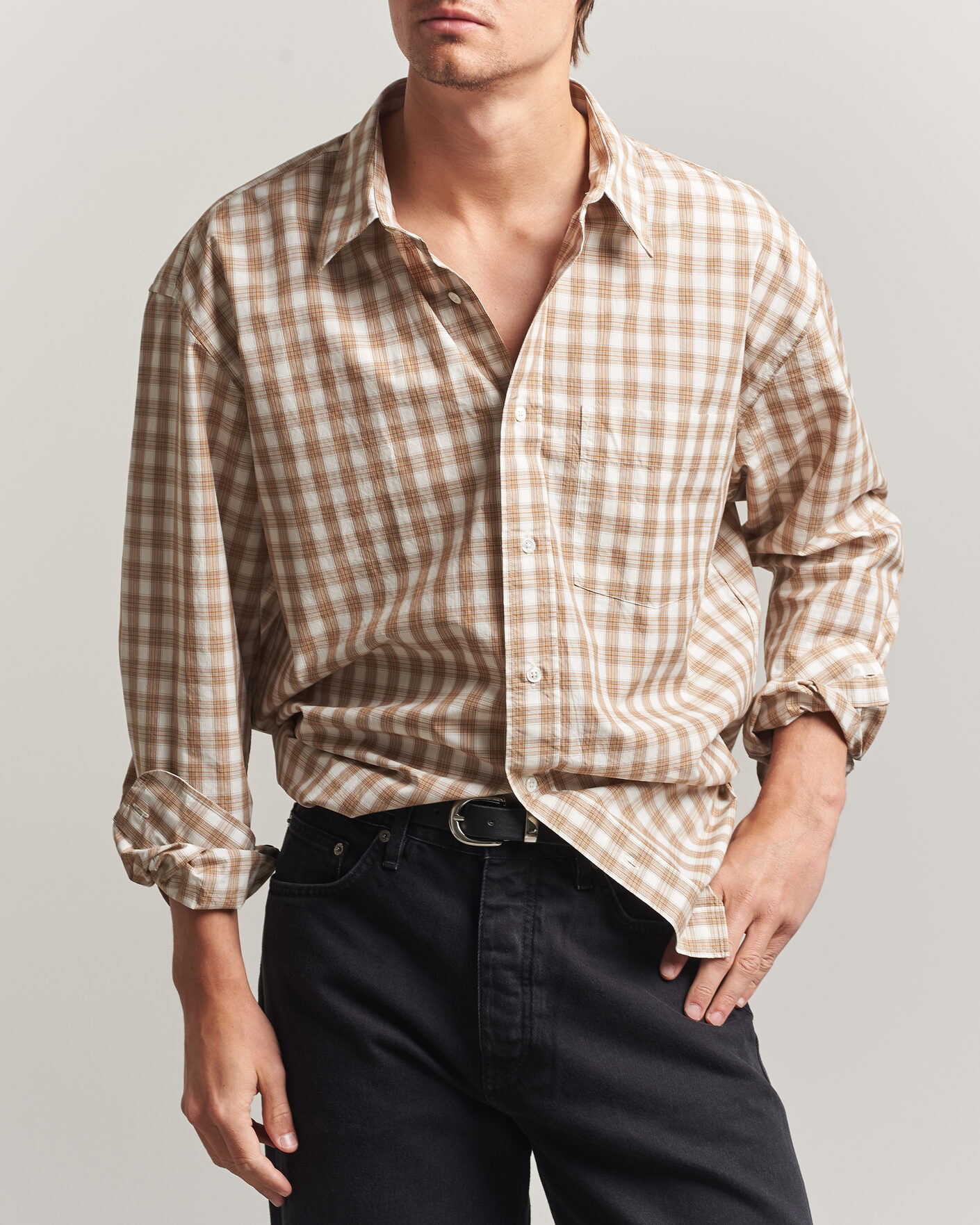 Hombres | Camisas | Sunflower | New Base Shirt Beige Check
