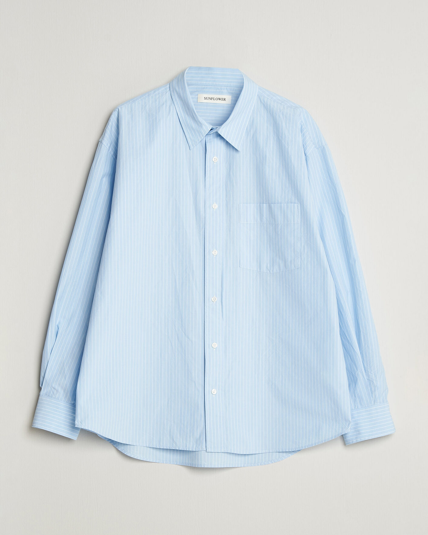 Hombres | Camisas | Sunflower | New Base Shirt Light Blue Stripe