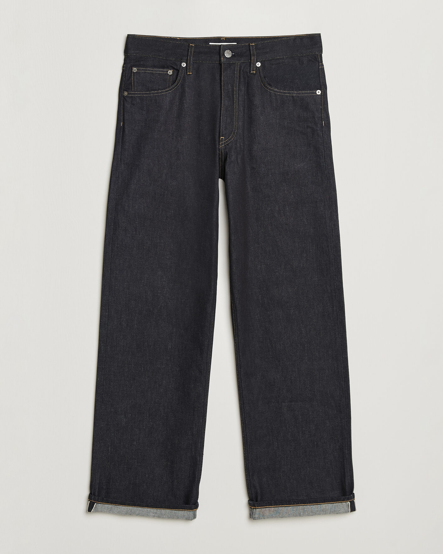 Hombres | Pantalones | Sunflower | Loose Selvedge Jeans Raw Indigo