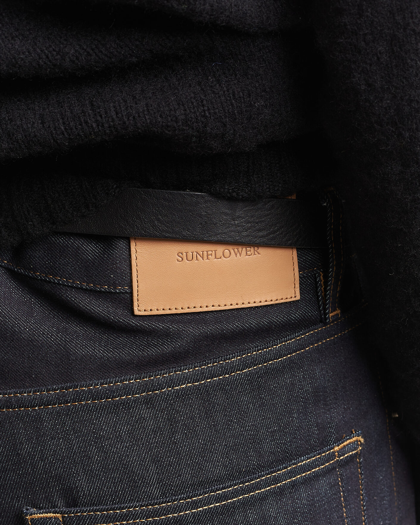 Hombres | Pantalones | Sunflower | Loose Selvedge Jeans Raw Indigo