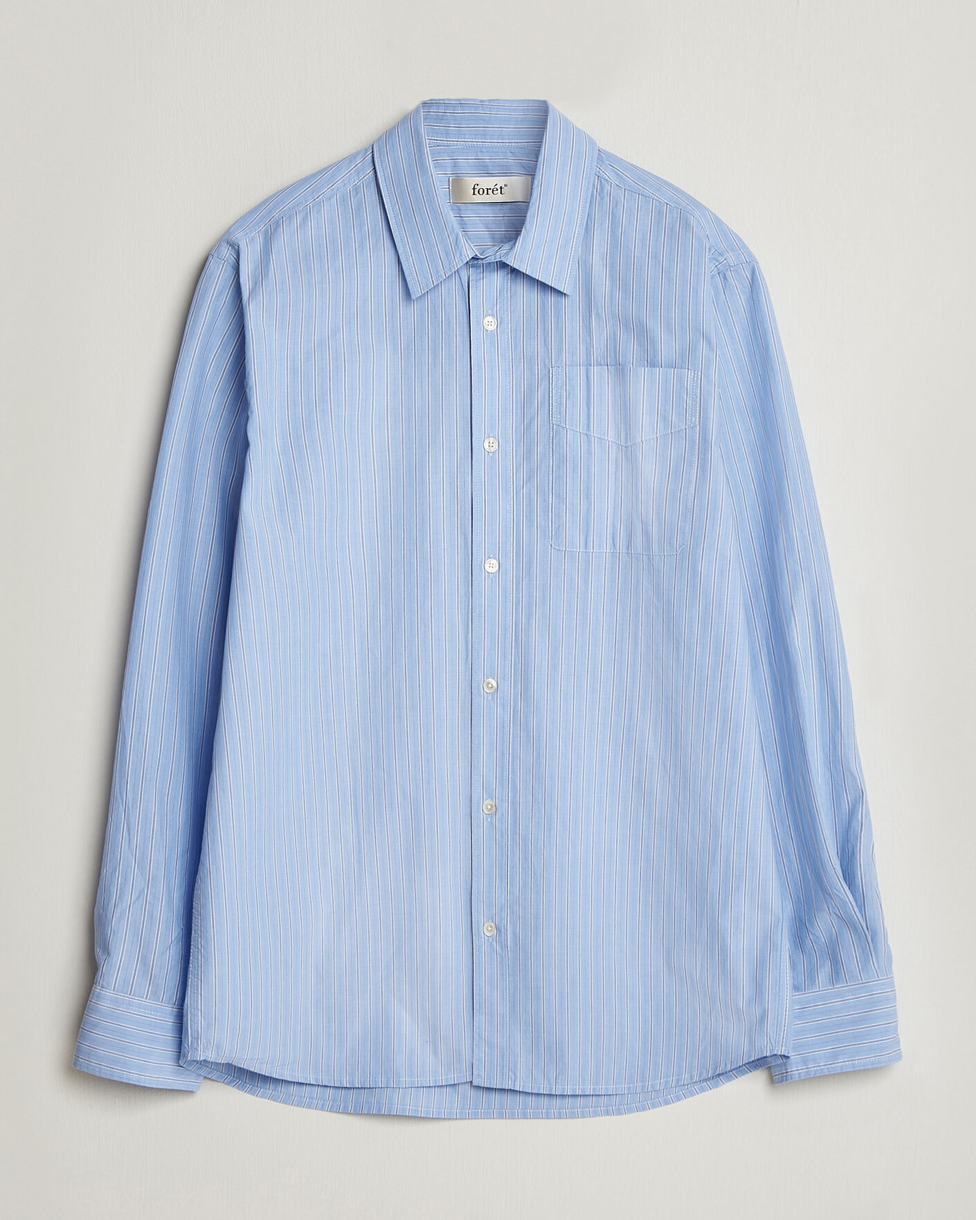 Hombres | Camisas | Forét | Maple Regular Fit Poplin Shirt Light Blue