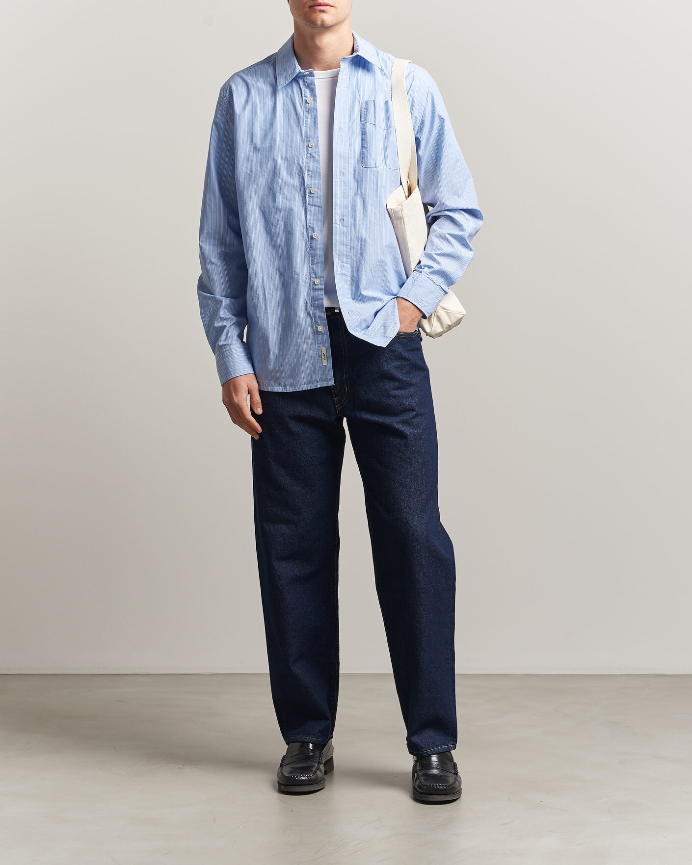 Hombres | Camisas | Forét | Maple Regular Fit Poplin Shirt Light Blue