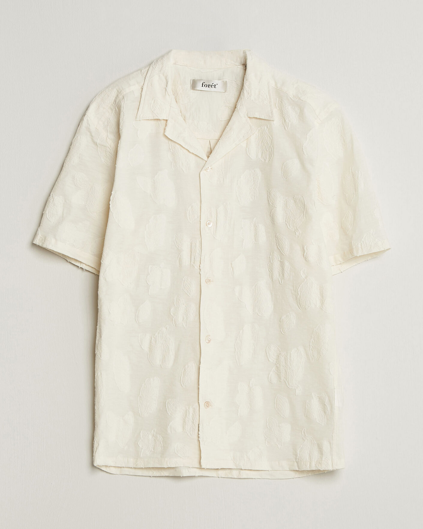 Hombres | Camisas | Forét | Peer Jaquard Short Sleeve Shirt Cloud