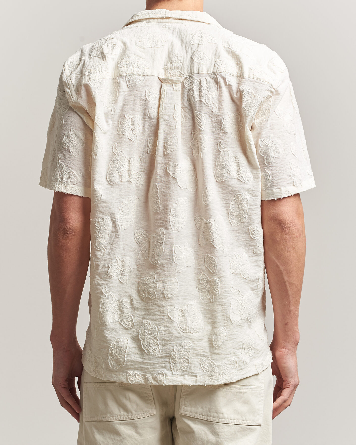 Hombres | Camisas | Forét | Peer Jaquard Short Sleeve Shirt Cloud