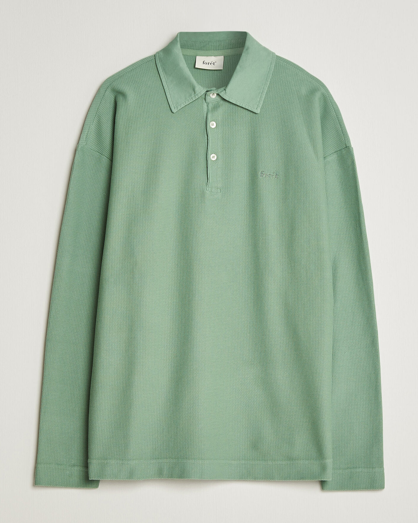 Hombres | Polos | Forét | Herb Textured Knit Polo Green Oxide