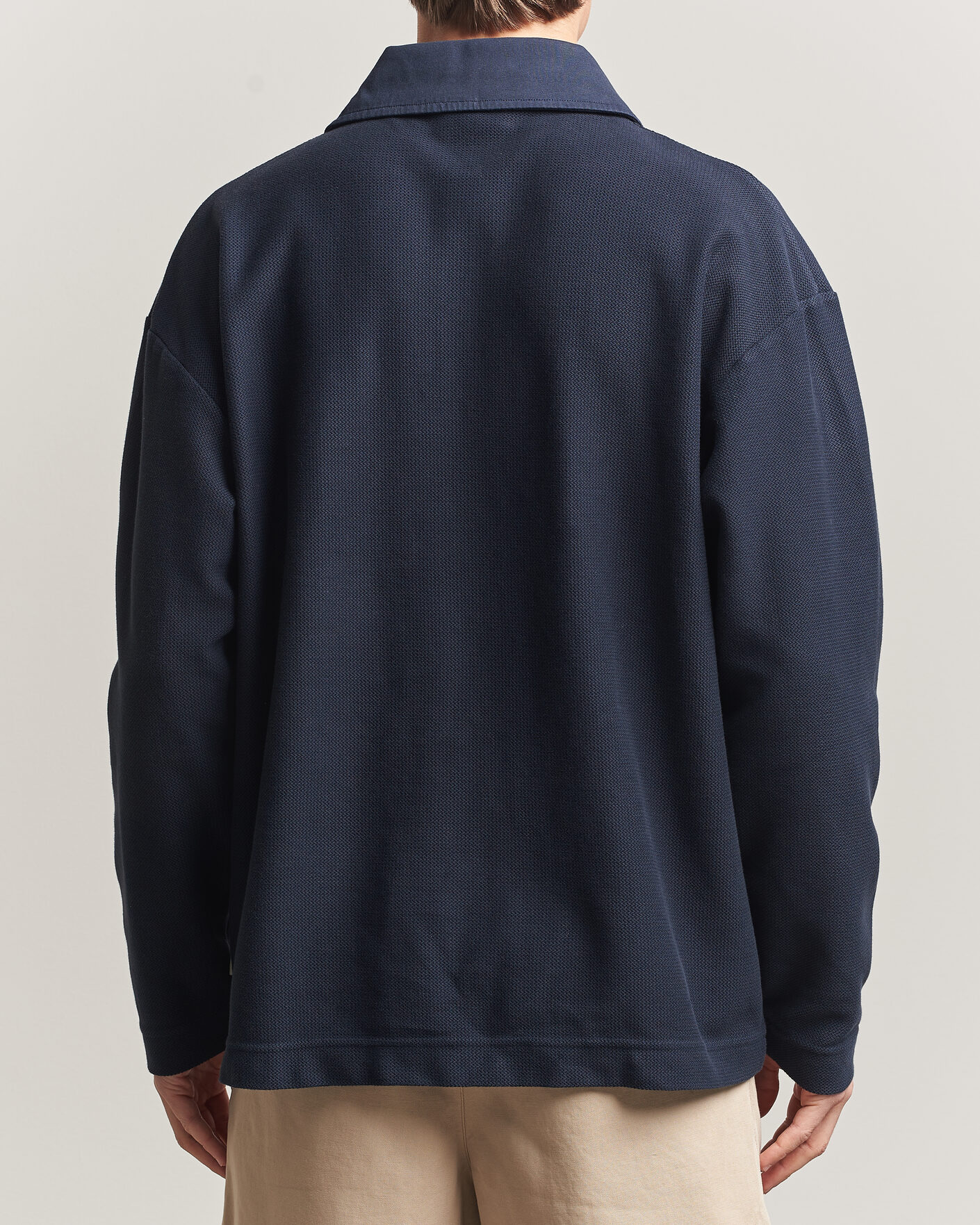 Hombres | Jerséis y prendas de punto | Forét | Herb Textured Knit Polo Navy