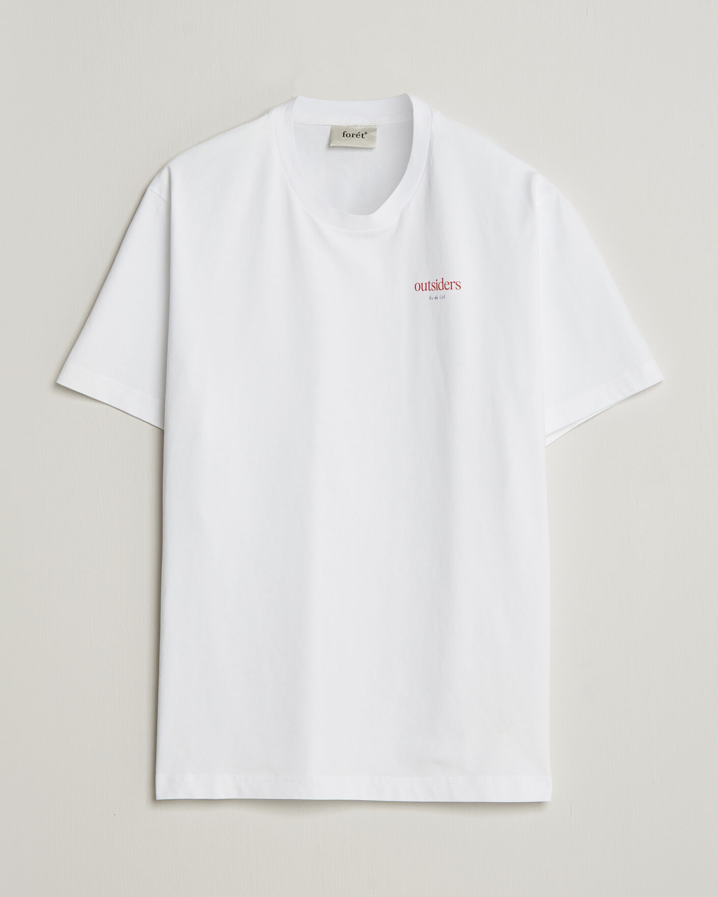 Hombres | Camisetas | Forét | To Do Back Print T-Shirt White