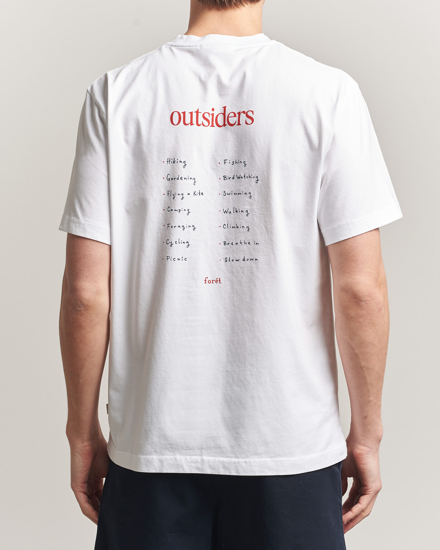 Hombres | Camisetas | Forét | To Do Back Print T-Shirt White