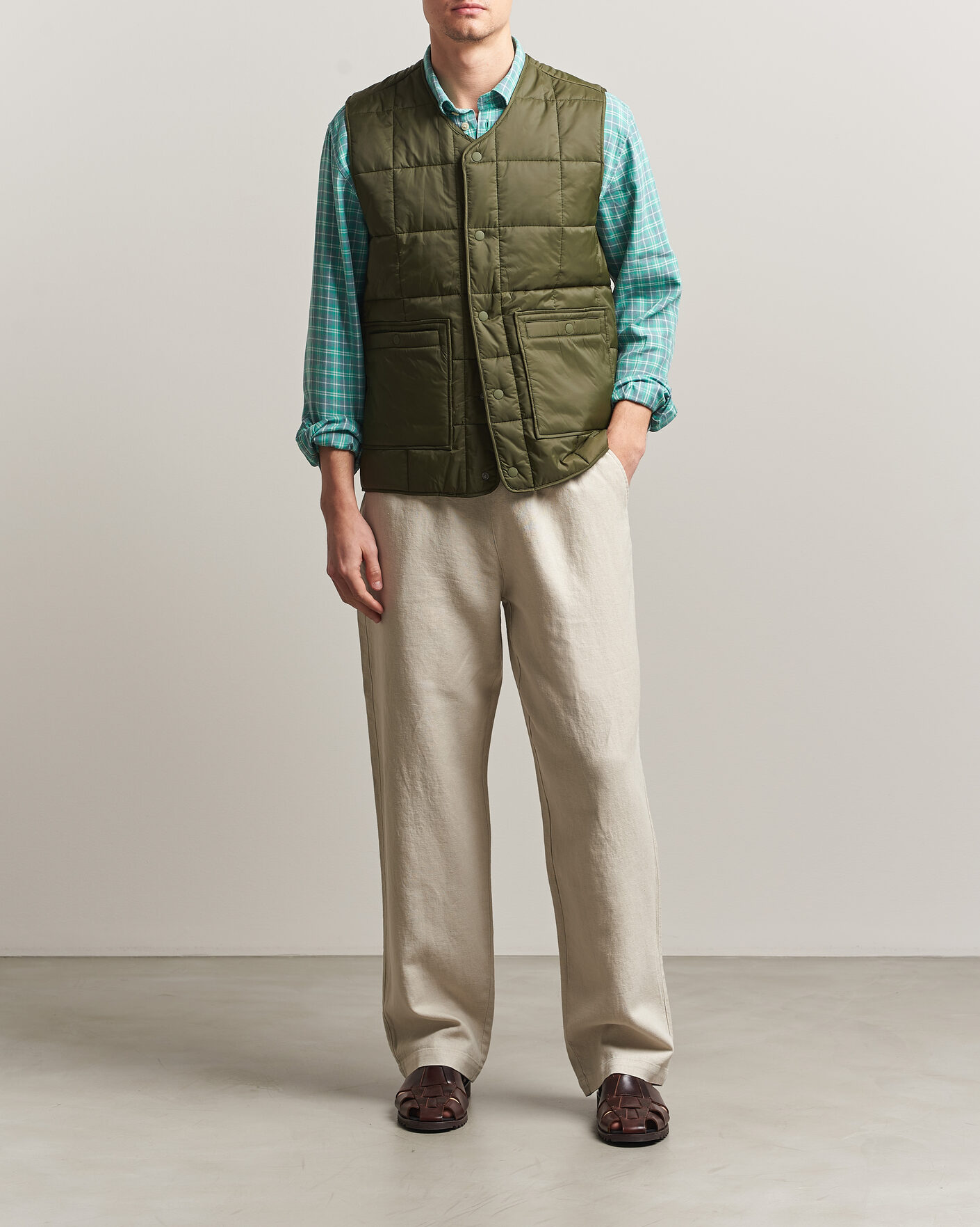 Hombres | Pantalones | LES DEUX | Linen Casual Pants Light Sand