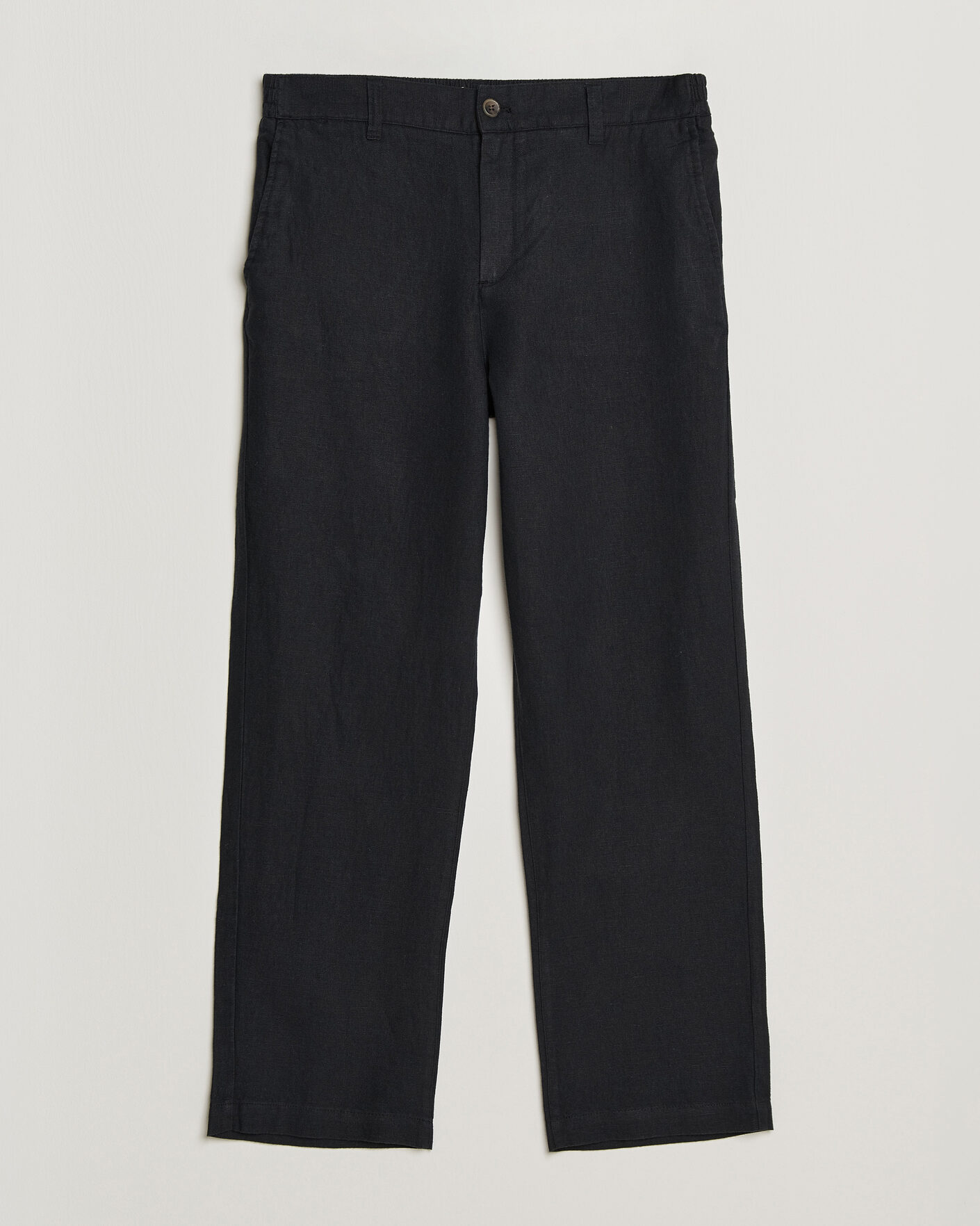 Hombres | Pantalones | LES DEUX | Linen Comfort Suit Pants Black