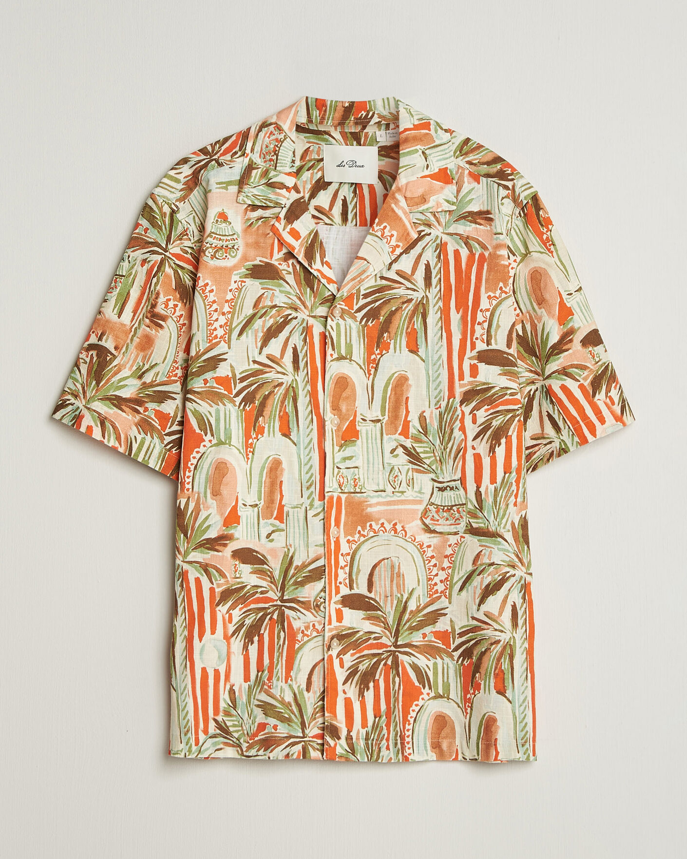Hombres | Camisas | LES DEUX | Palm AOP Short Sleeve Shirt Multi