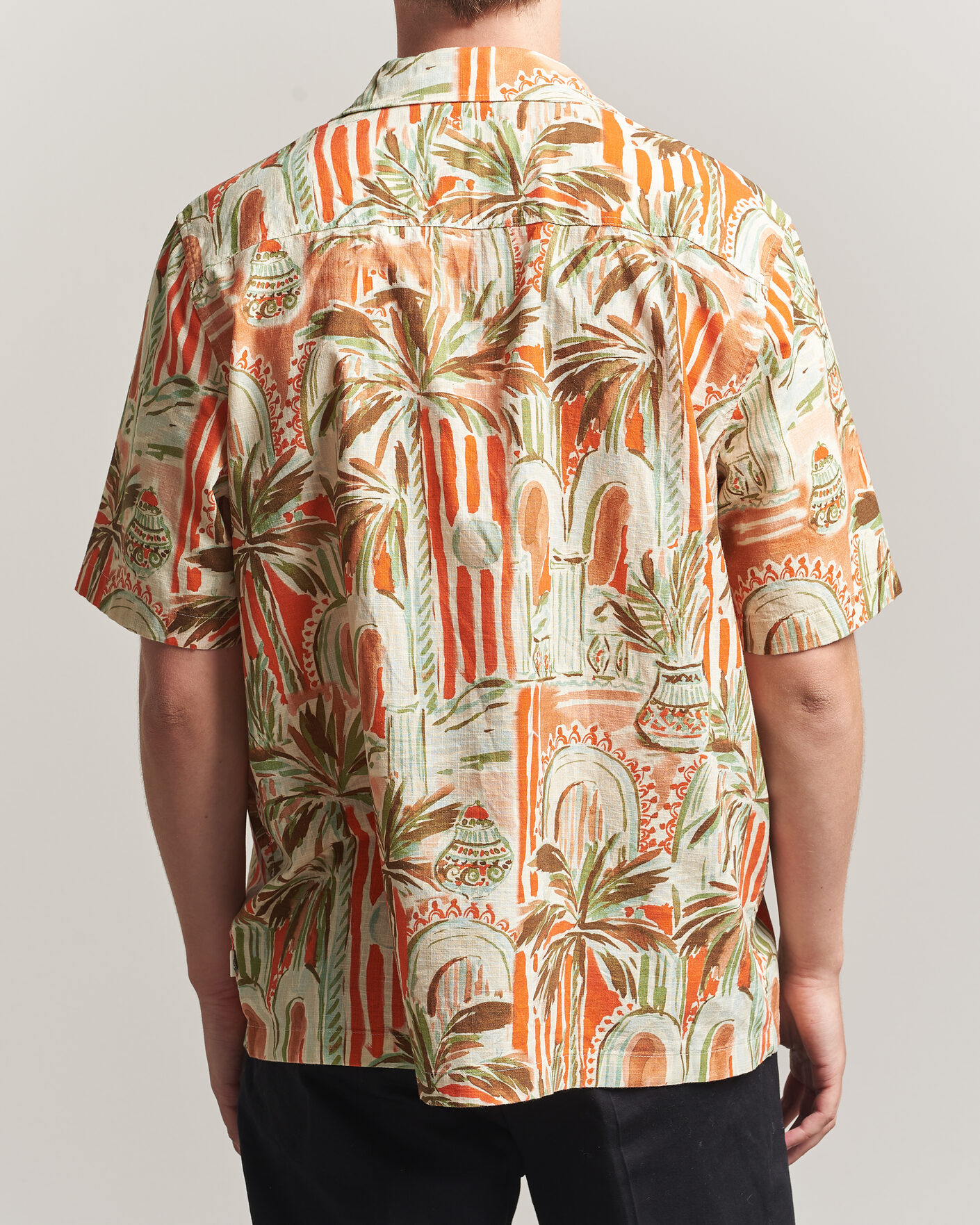 Hombres | Camisas | LES DEUX | Palm AOP Short Sleeve Shirt Multi