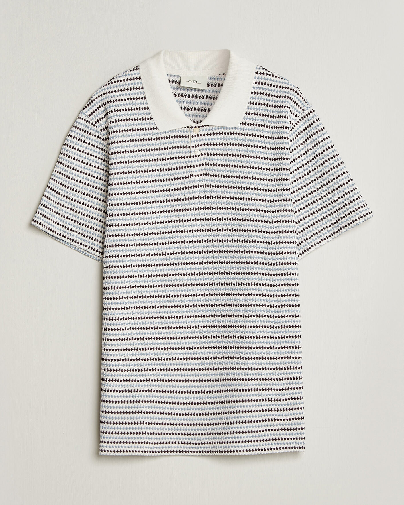 Hombres | Polos | LES DEUX | Knitted Stripe Polo Eggnog White