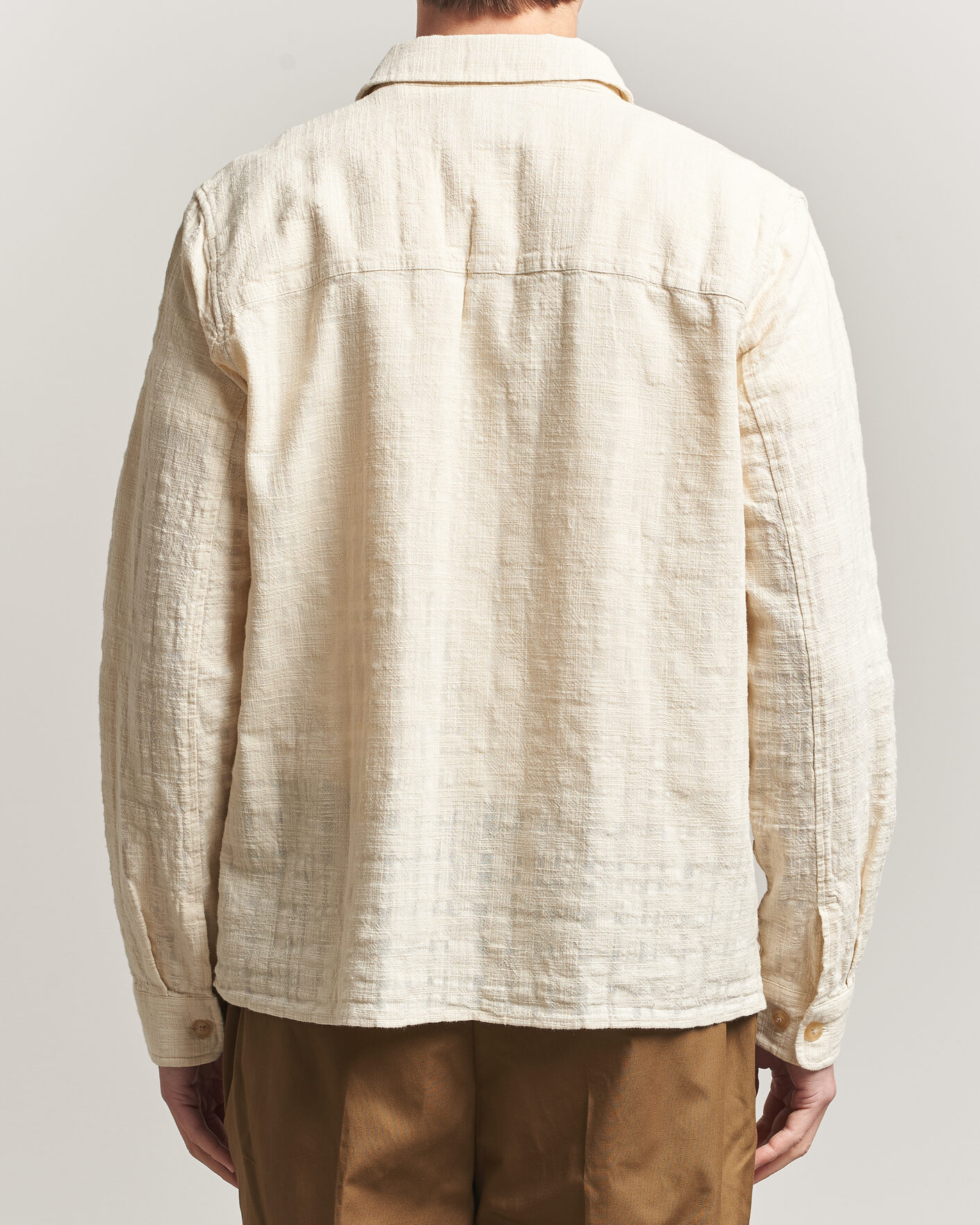 Hombres | Camisas | LES DEUX | Textured Slub Overshirt Ivory