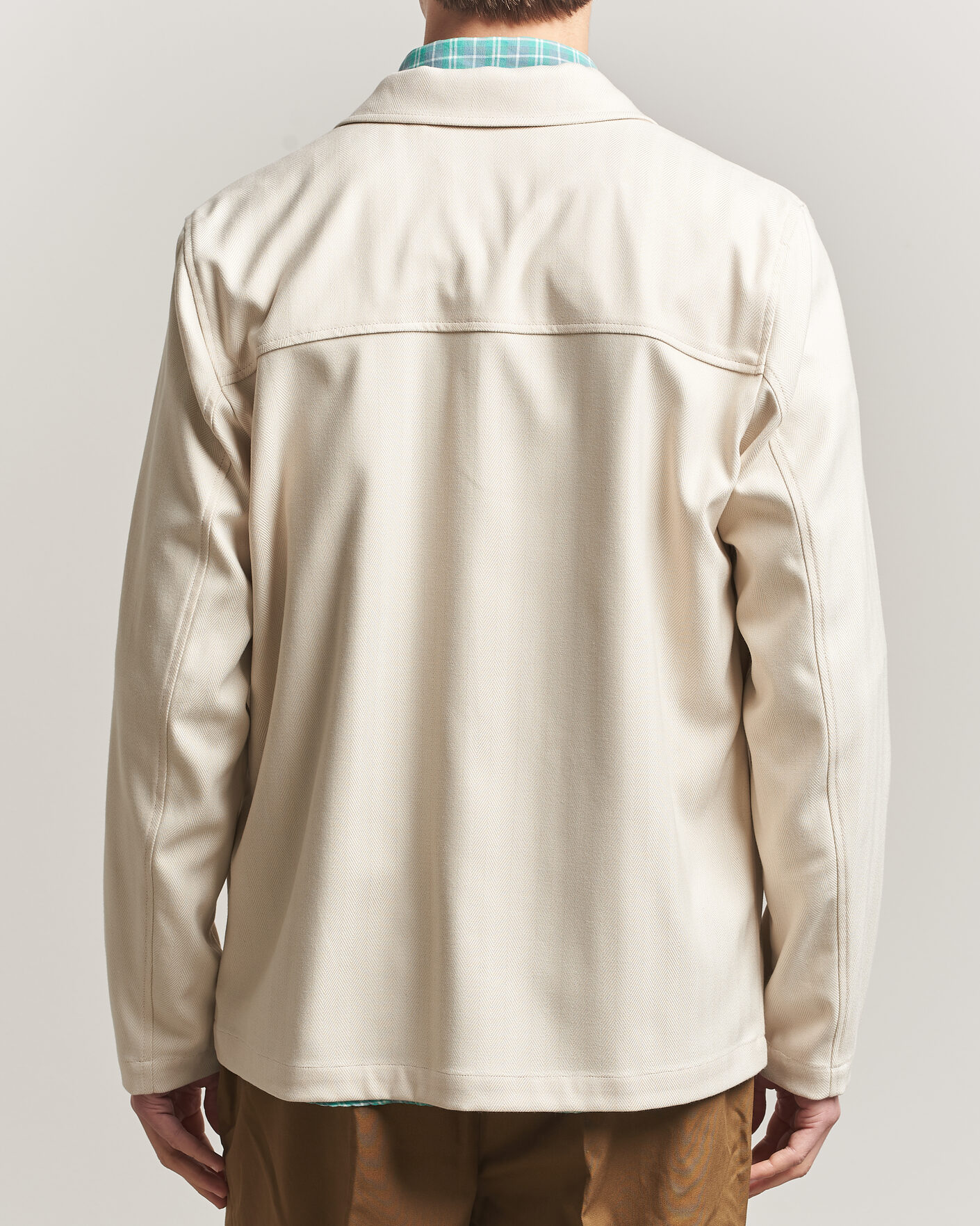Hombres | Camisas | LES DEUX | Herringbone Overshirt Ivory