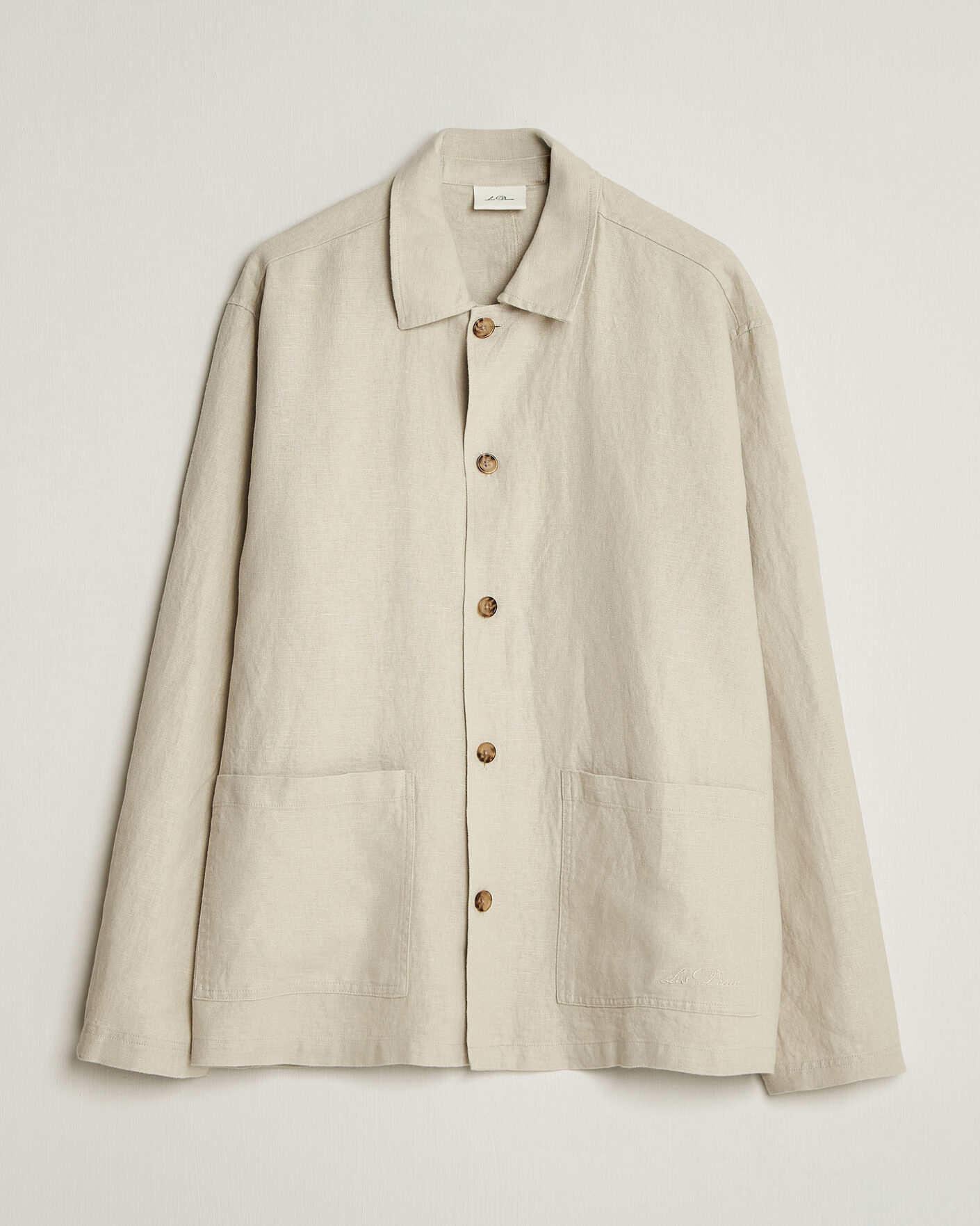 Hombres | Camisas | LES DEUX | Linen Overshirt Light Sand