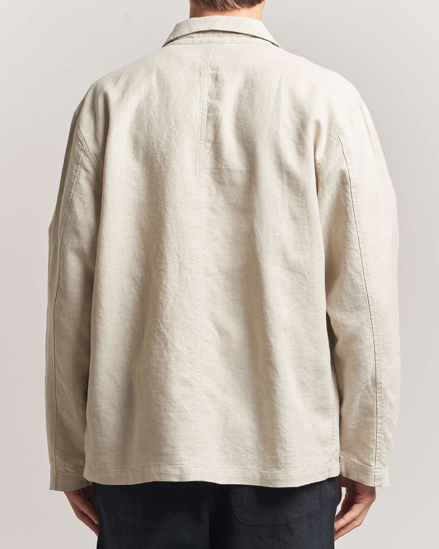Hombres | Camisas | LES DEUX | Linen Overshirt Light Sand