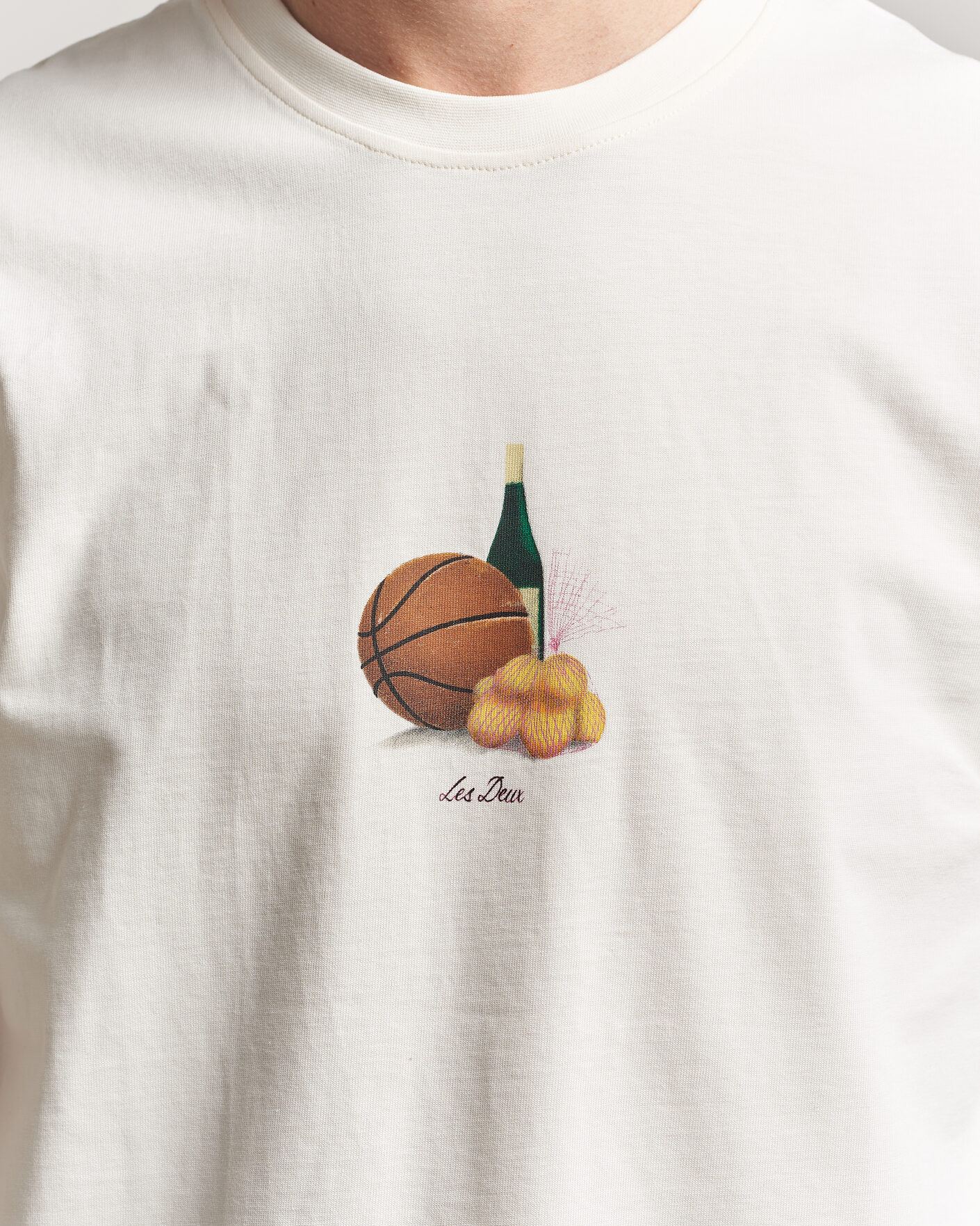 Hombres | Camisetas | LES DEUX | Lemons Printed T-Shirt Eggnog White