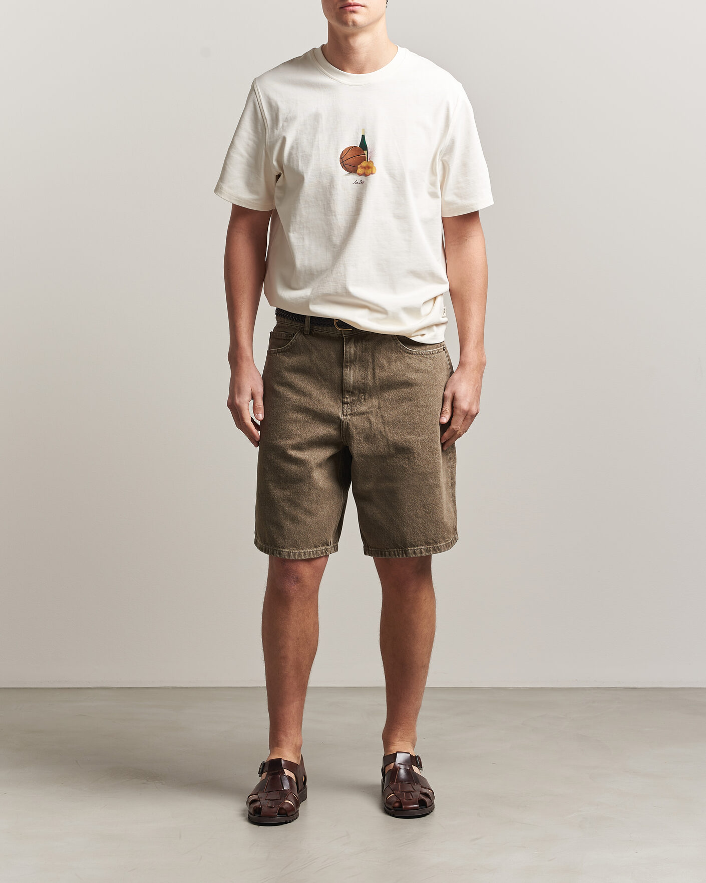 Hombres | Pantalones cortos | LES DEUX | Denim Shorts Light Brown
