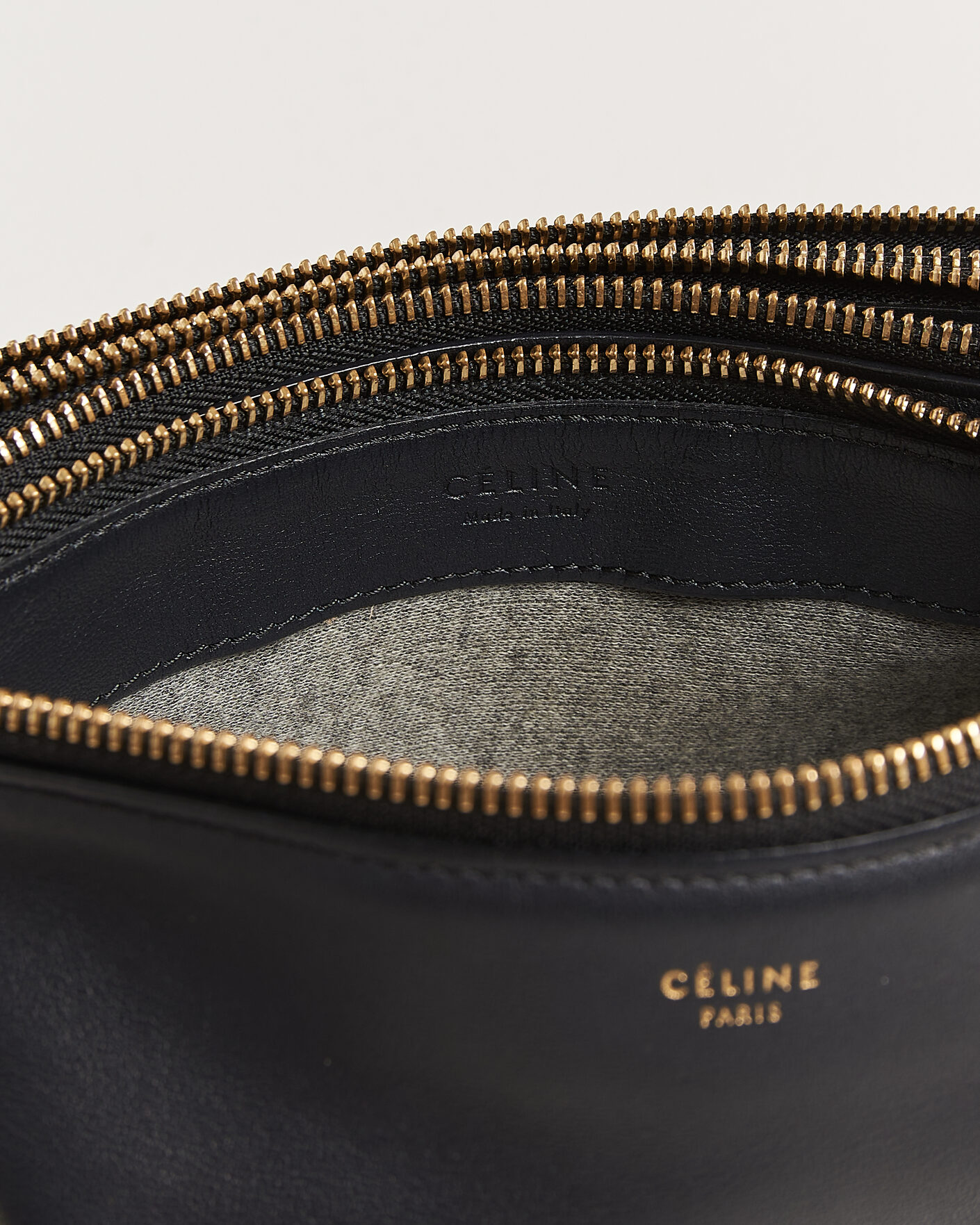 Hombres | Pre-Owned & Vintage Bags | Celine Pre-Owned | Trio Bag Small Leather Black