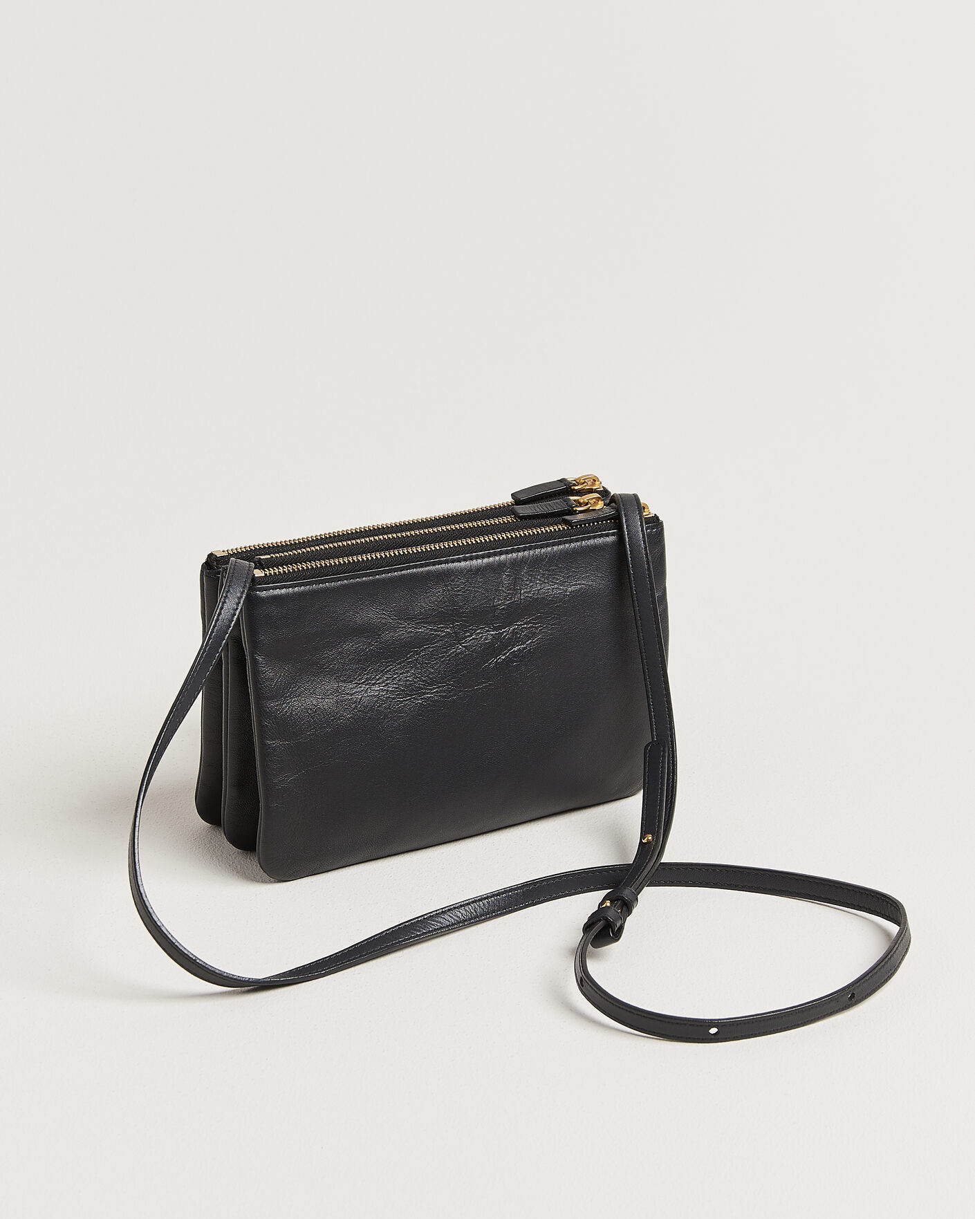 Hombres | Pre-Owned & Vintage Bags | Celine Pre-Owned | Trio Bag Small Leather Black