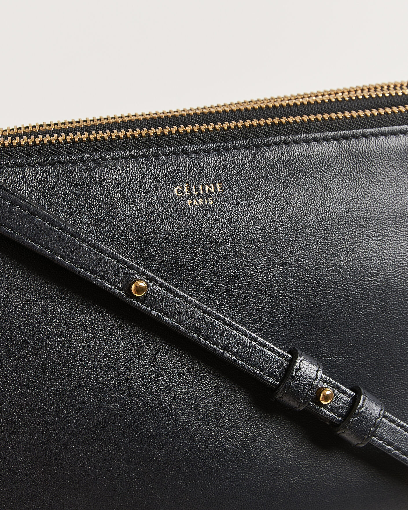 Hombres | Pre-Owned & Vintage Bags | Celine Pre-Owned | Trio Bag Small Leather Black