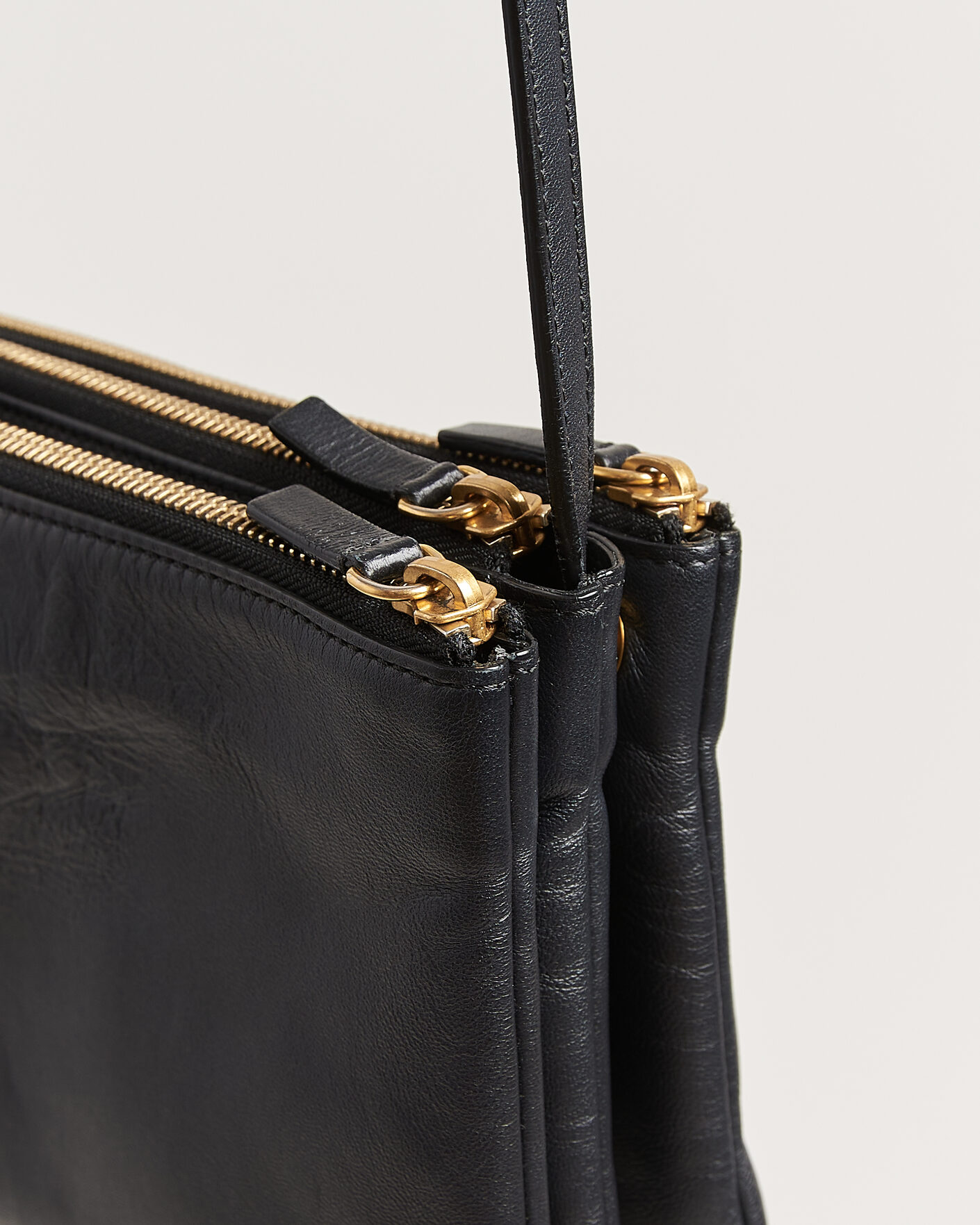 Hombres | Pre-Owned & Vintage Bags | Celine Pre-Owned | Trio Bag Small Leather Black