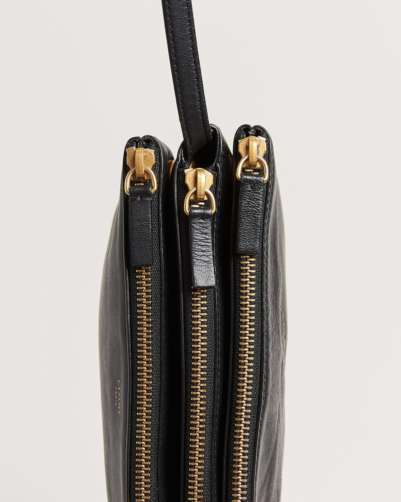 Hombres | Pre-Owned & Vintage Bags | Celine Pre-Owned | Trio Bag Small Leather Black