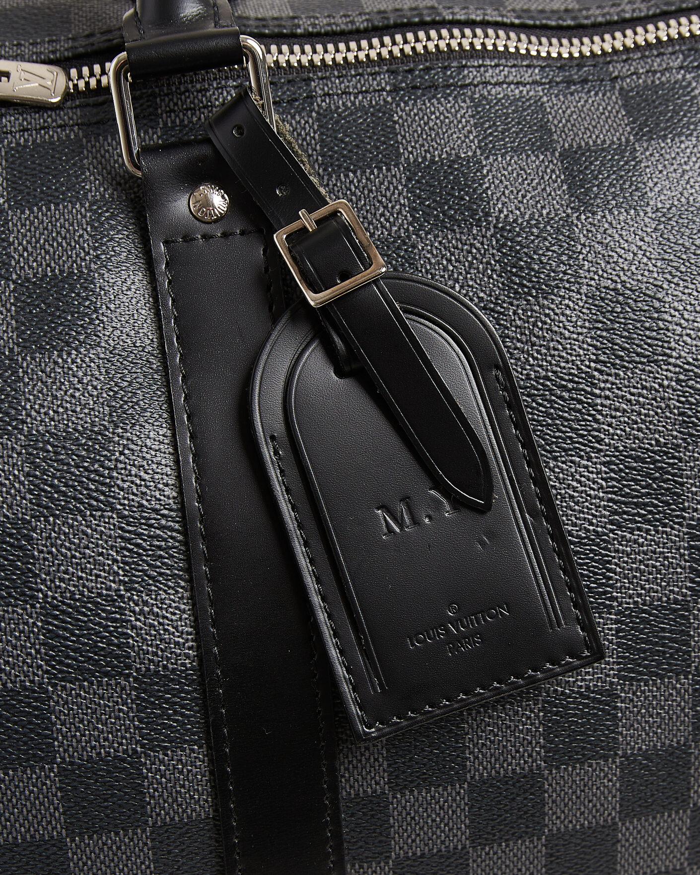 Hombres | Pre-Owned & Vintage Bags | Louis Vuitton Pre-Owned | Keepall Bandouliére 55 Damier Graphite