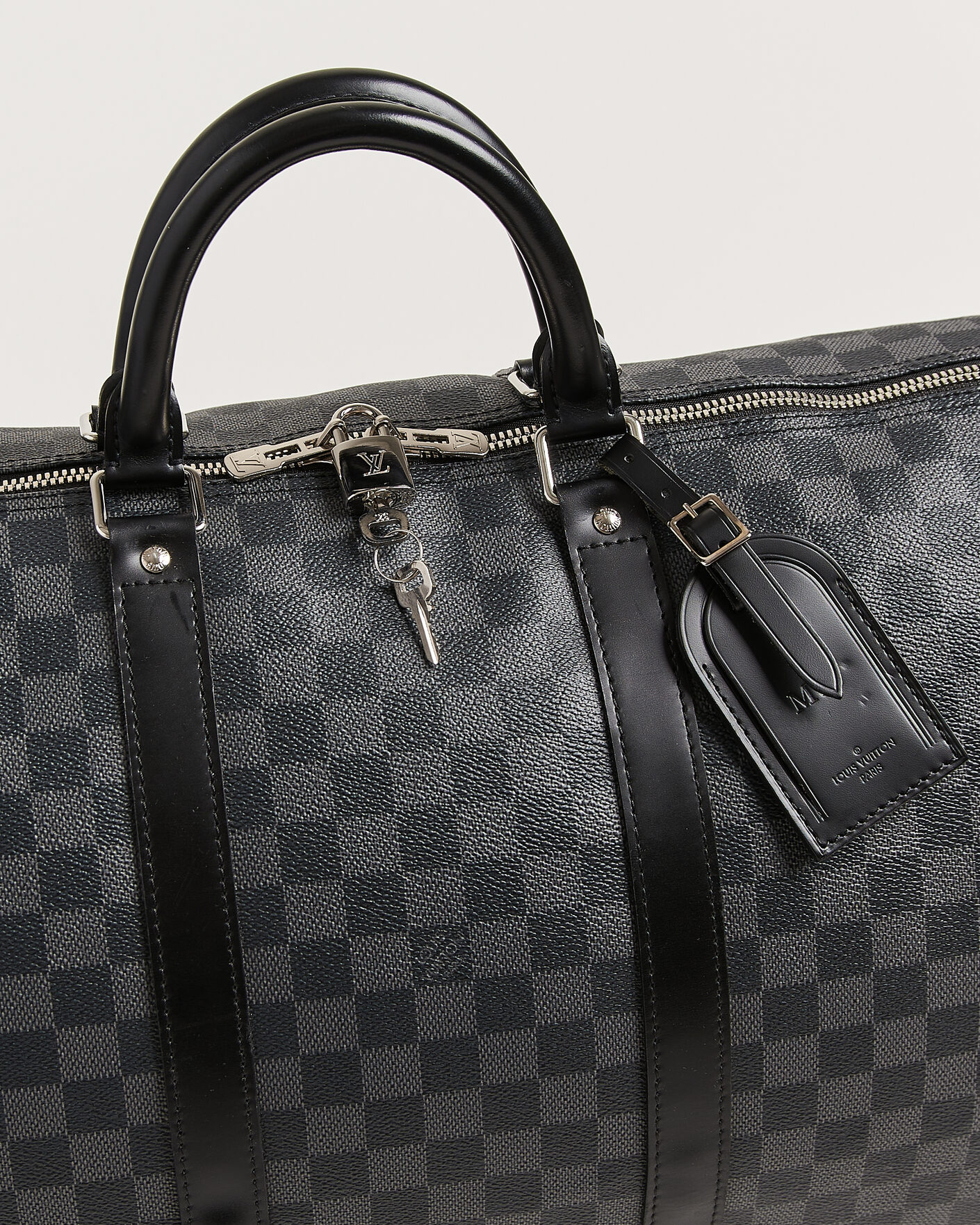Hombres | Pre-Owned & Vintage Bags | Louis Vuitton Pre-Owned | Keepall Bandouliére 55 Damier Graphite