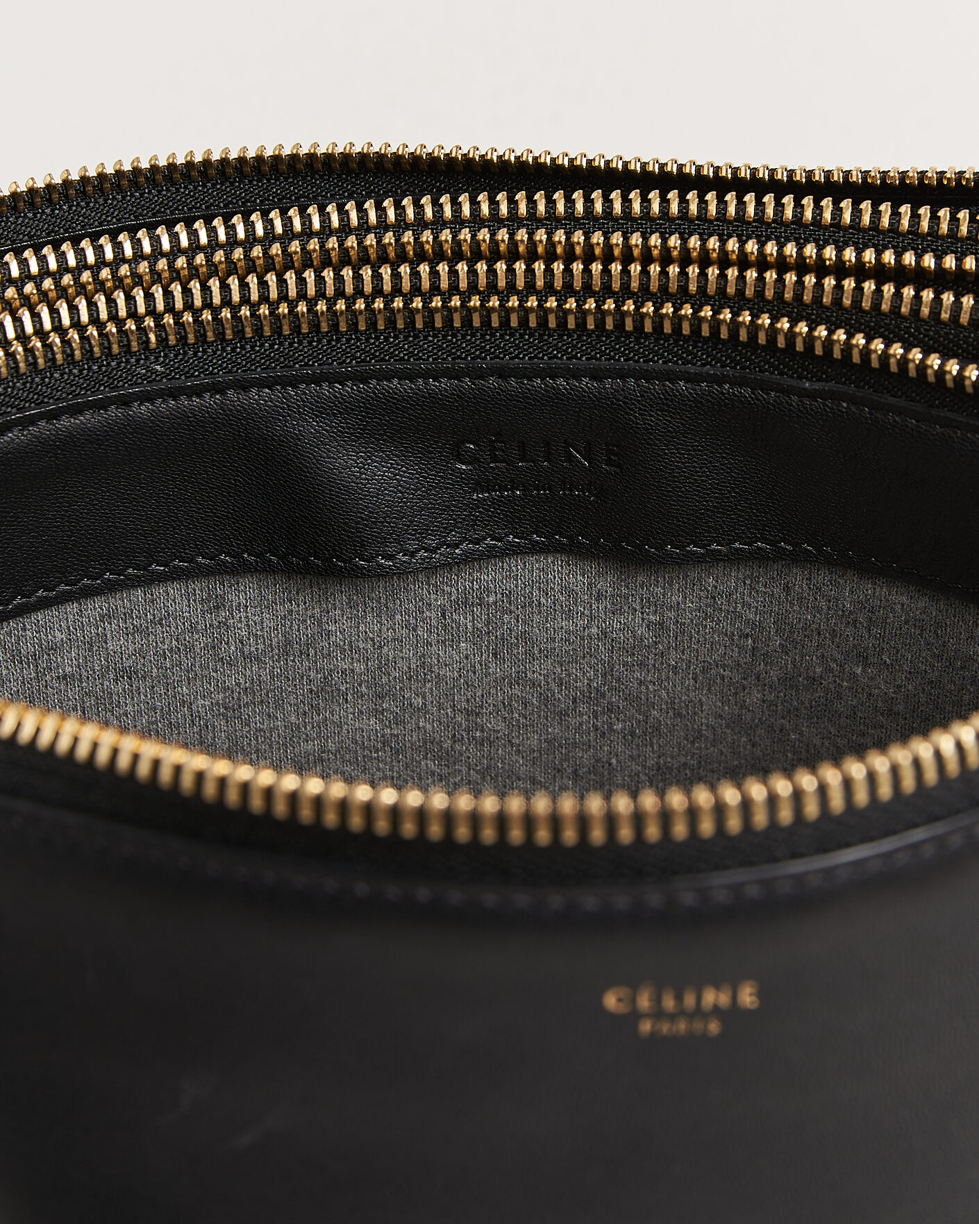 Hombres | Pre-Owned & Vintage Bags | Celine Pre-Owned | Trio Bag Medium Leather Black