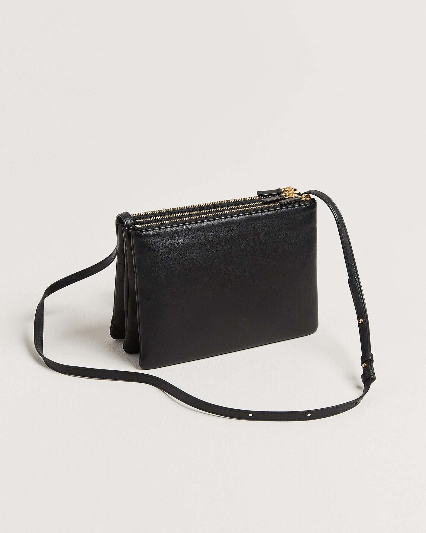 Hombres | Pre-Owned & Vintage Bags | Celine Pre-Owned | Trio Bag Medium Leather Black