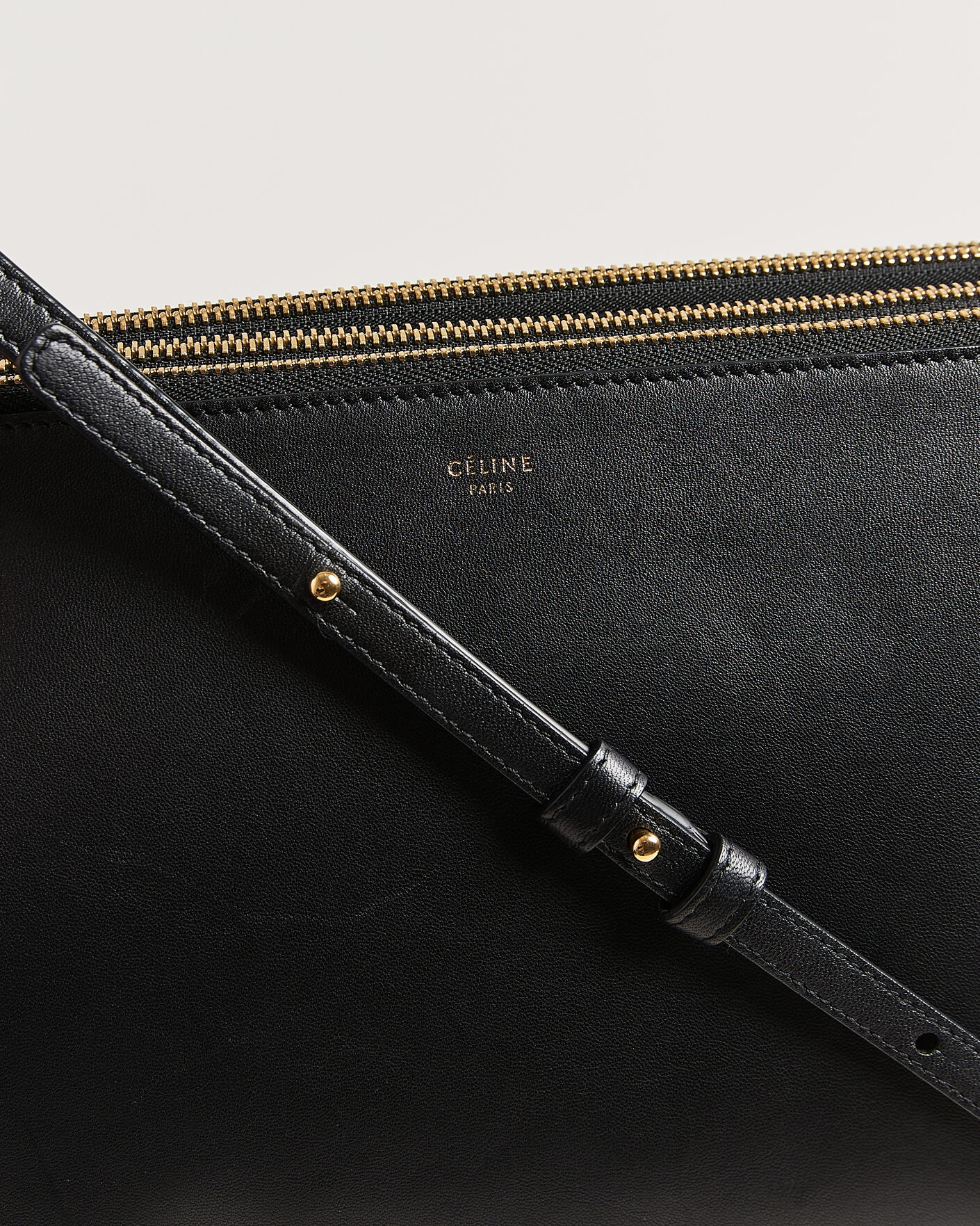 Hombres | Pre-Owned & Vintage Bags | Celine Pre-Owned | Trio Bag Medium Leather Black