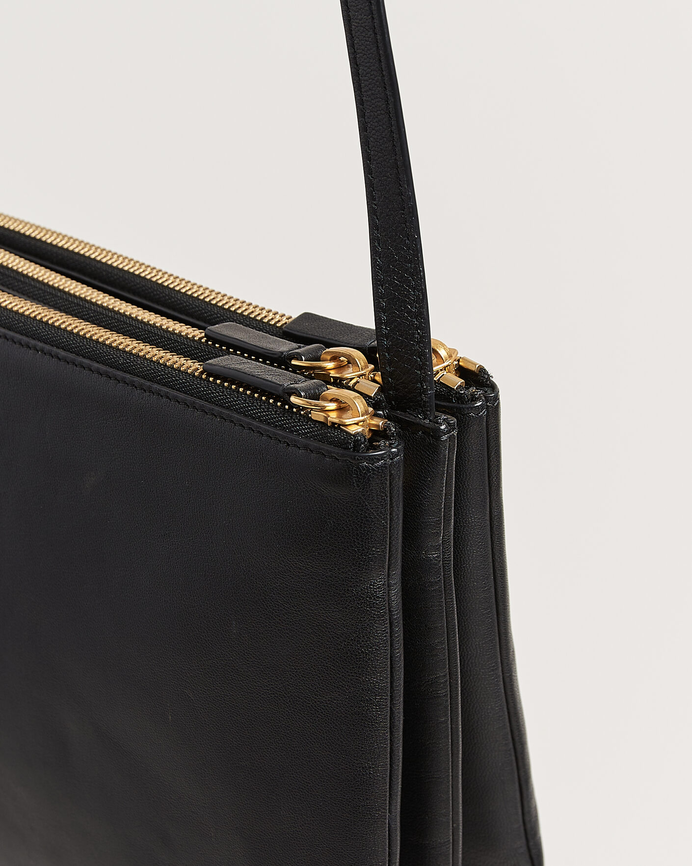 Hombres | Pre-Owned & Vintage Bags | Celine Pre-Owned | Trio Bag Medium Leather Black