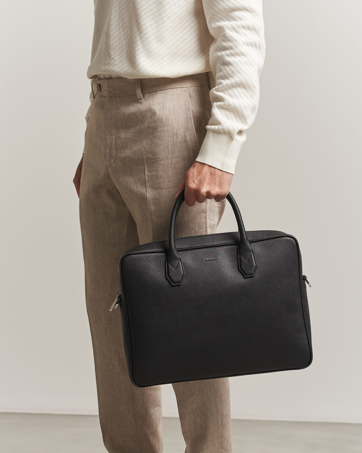 Hombres | Bolsos | BOSS BLACK | Northon Leather Document Case Black