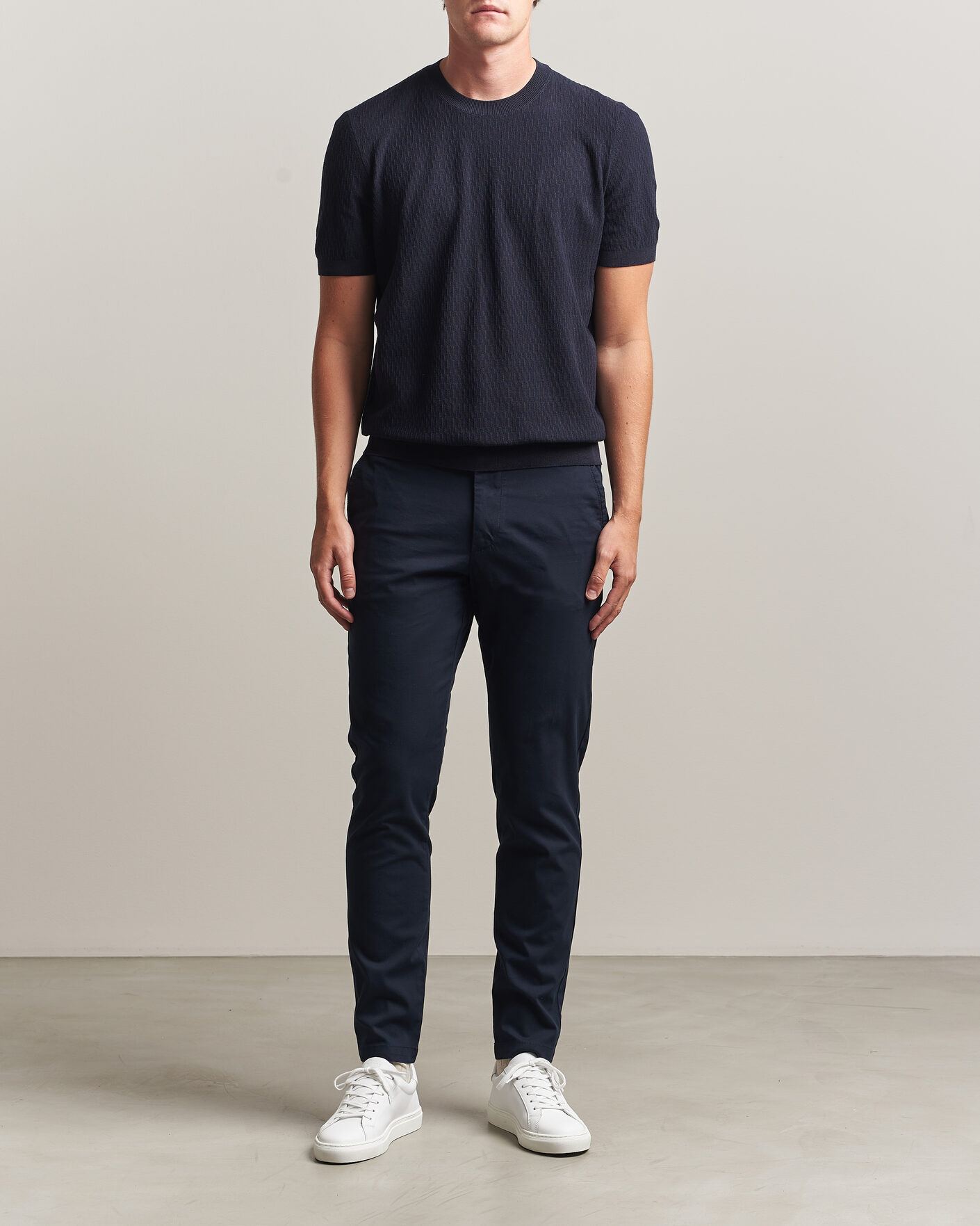 Hombres | Pantalones | BOSS BLACK | Kaiton Structured Chinos Dark Blue