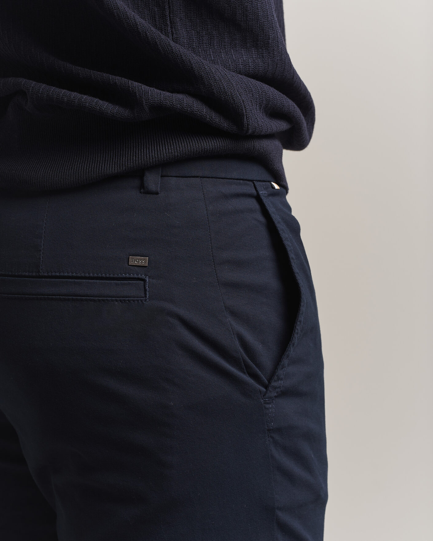 Hombres | Pantalones | BOSS BLACK | Kaiton Structured Chinos Dark Blue