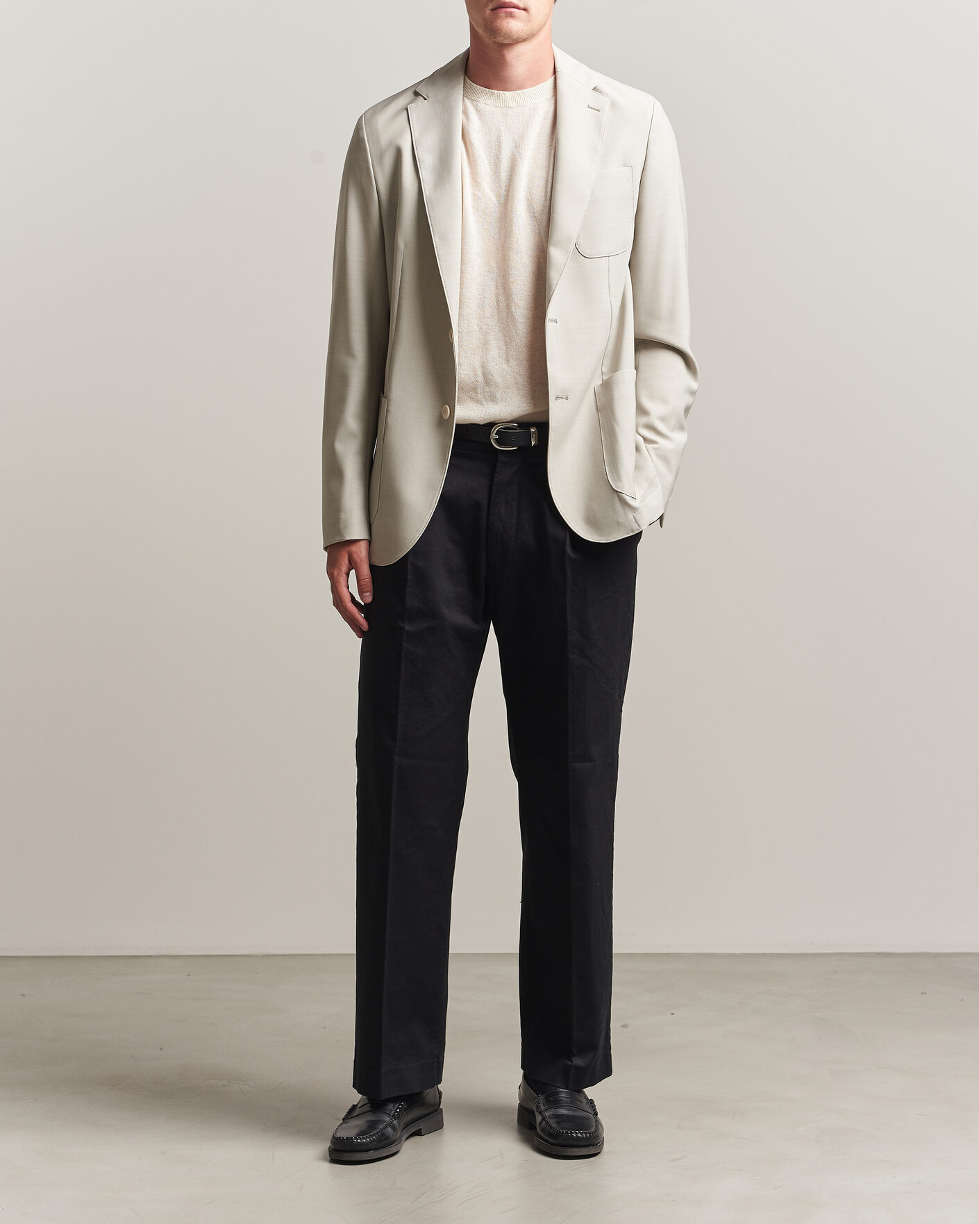 Hombres | Blazers | BOSS BLACK | Hanry Wool Patch Pocket Blazer Light Beige