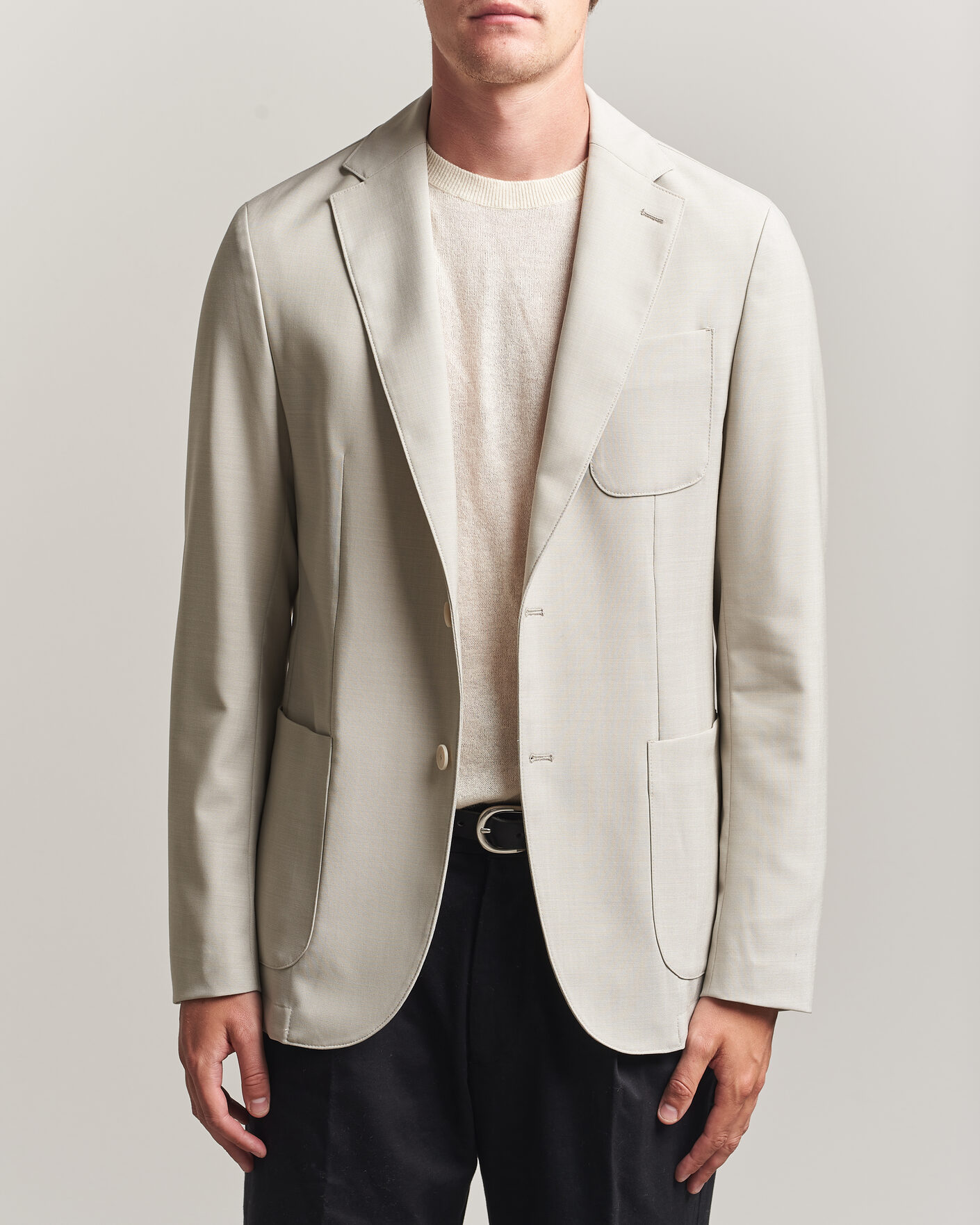 Hombres | Blazers | BOSS BLACK | Hanry Wool Patch Pocket Blazer Light Beige