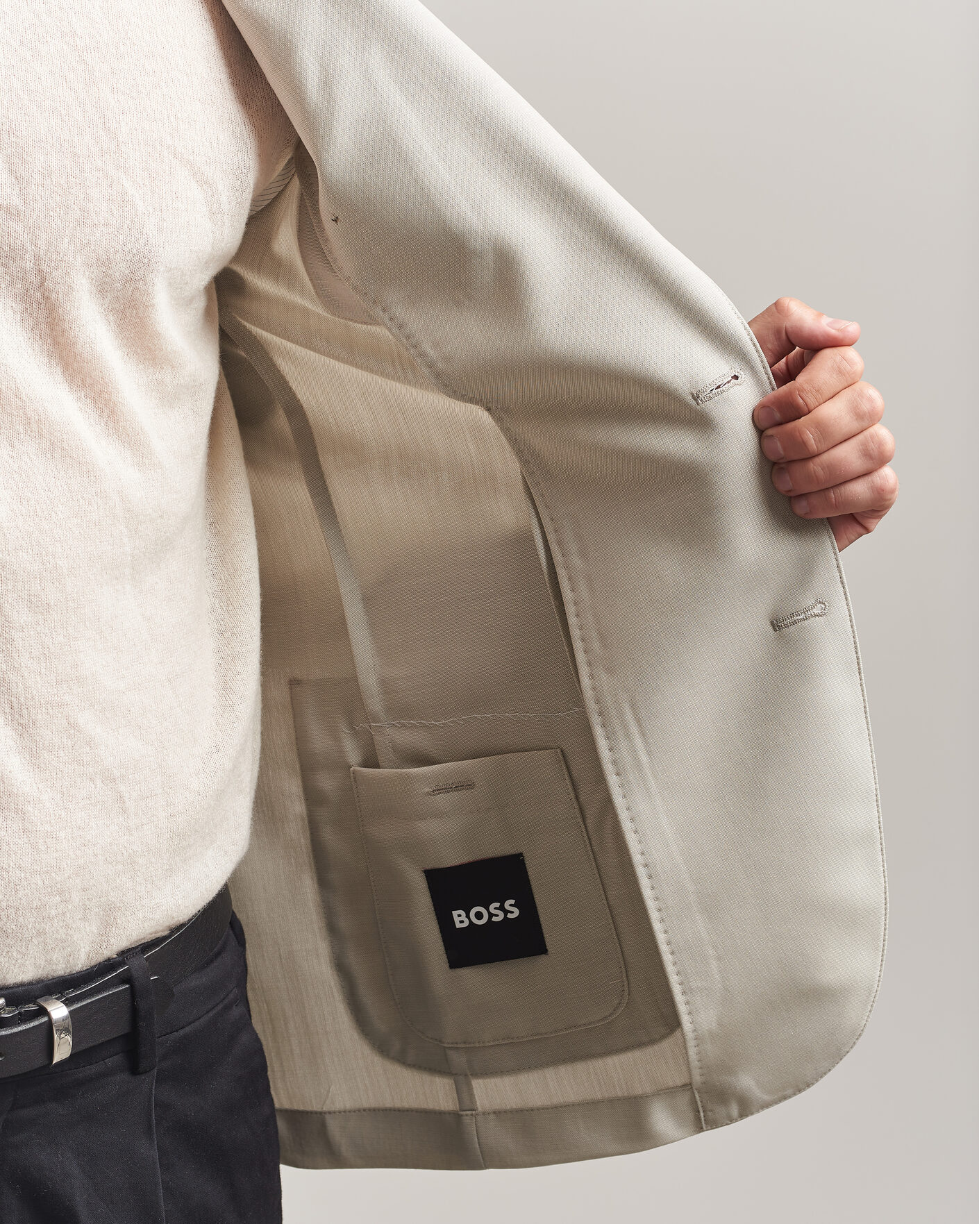 Hombres | Blazers | BOSS BLACK | Hanry Wool Patch Pocket Blazer Light Beige