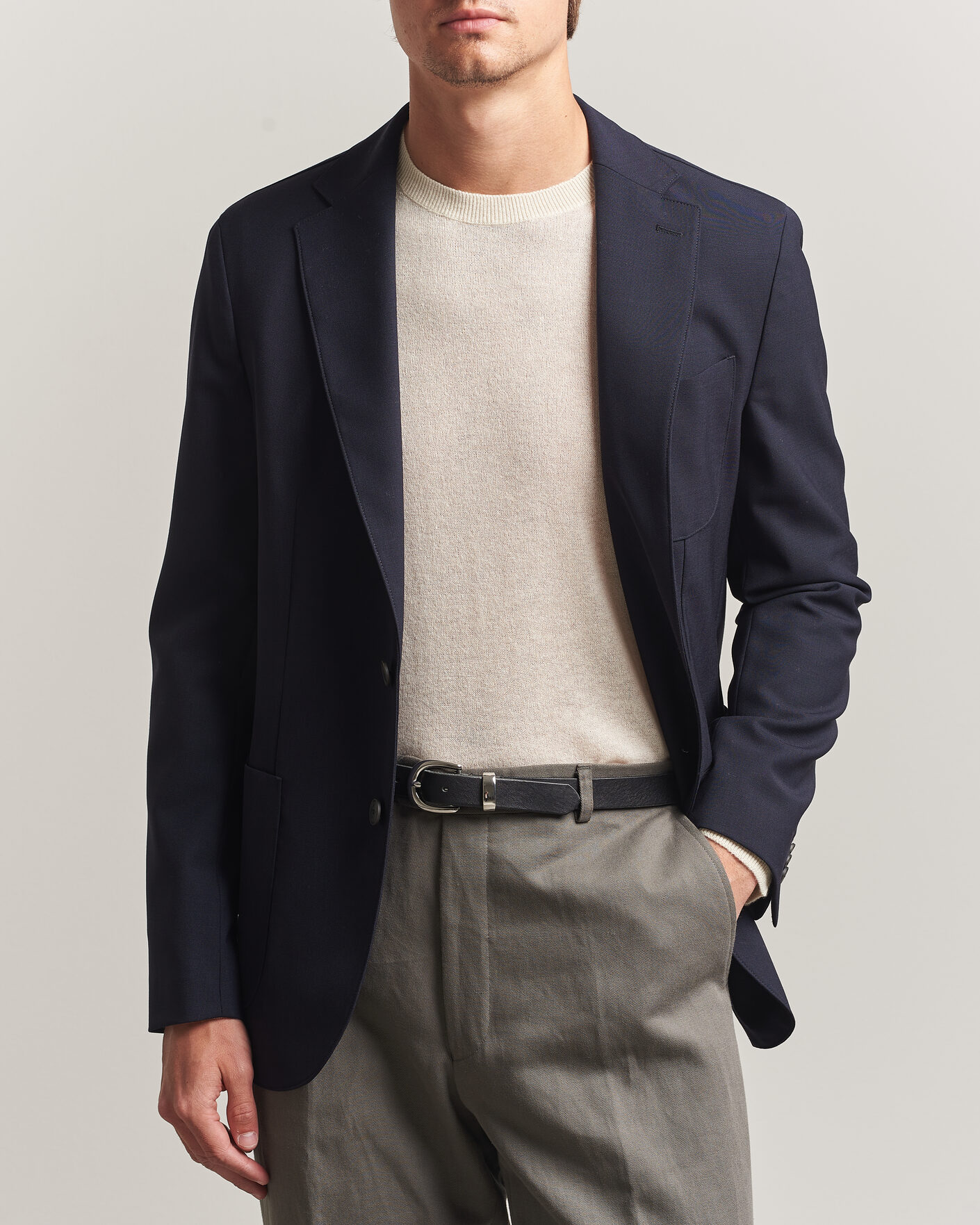 Hombres | Blazers | BOSS BLACK | Hanry Wool Patch Pocket Blazer Dark Blue