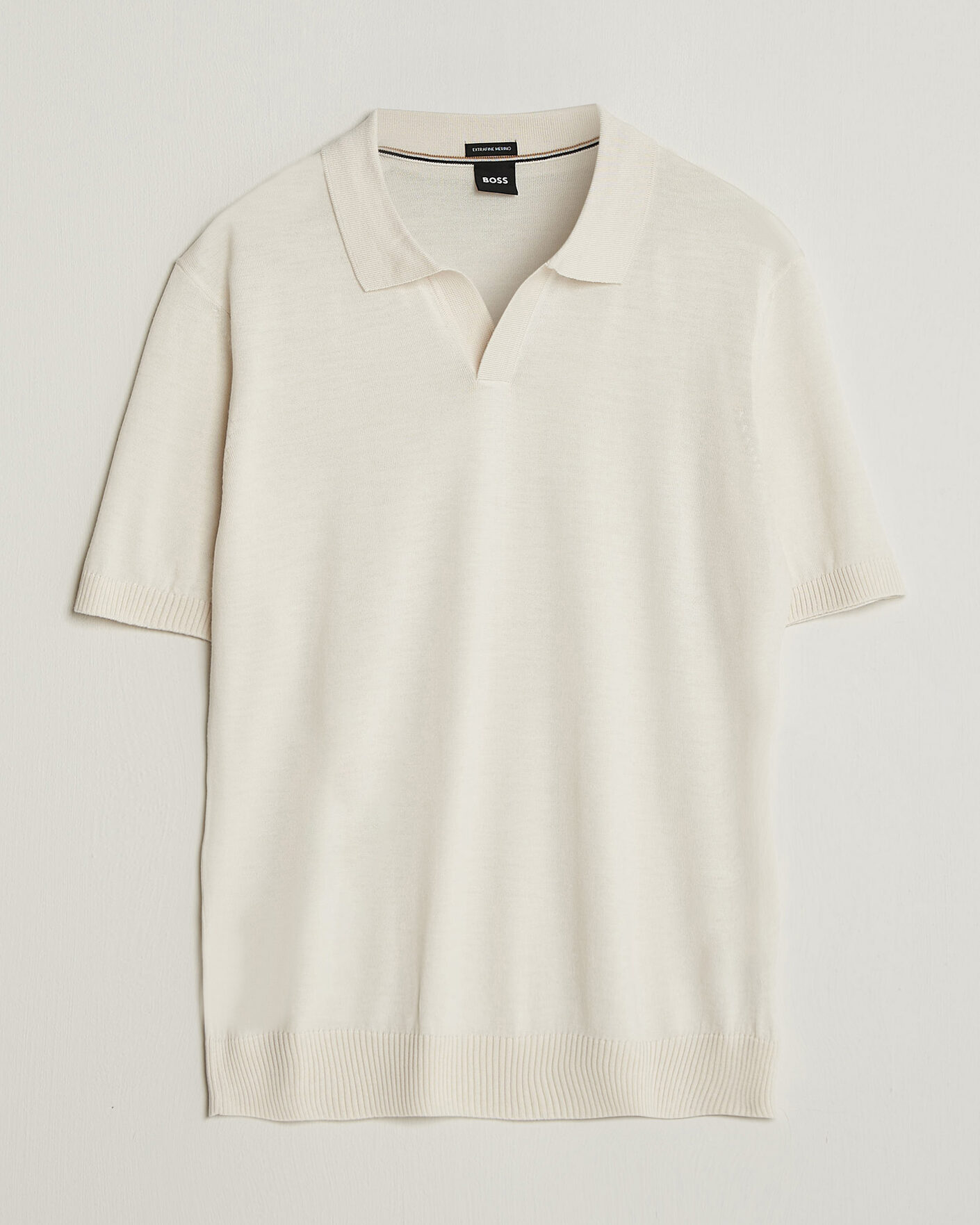 Hombres | Polos | BOSS BLACK | Lantoni Knitted Polo Open White